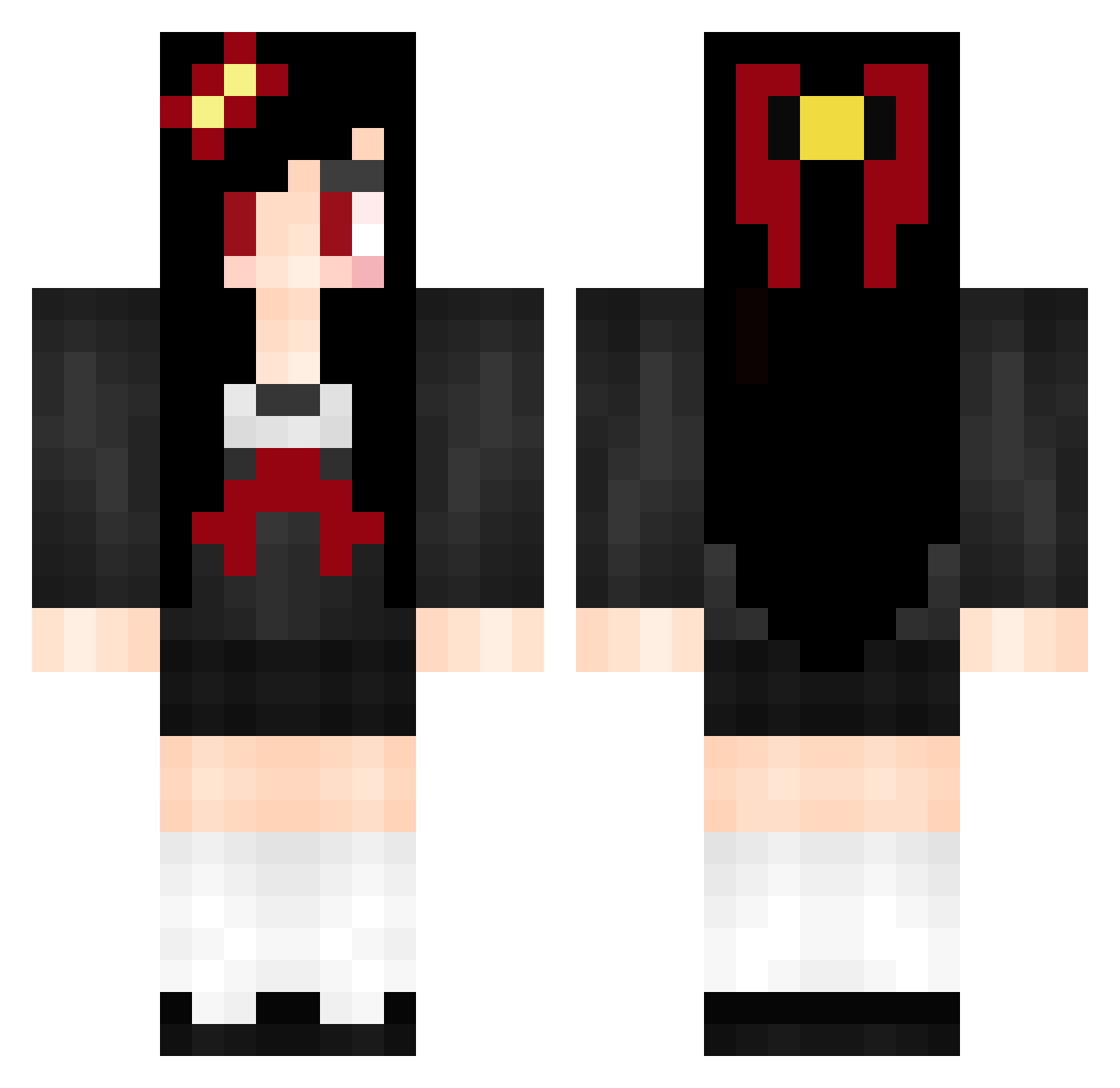 jeuna Minecraft skin, front and back view