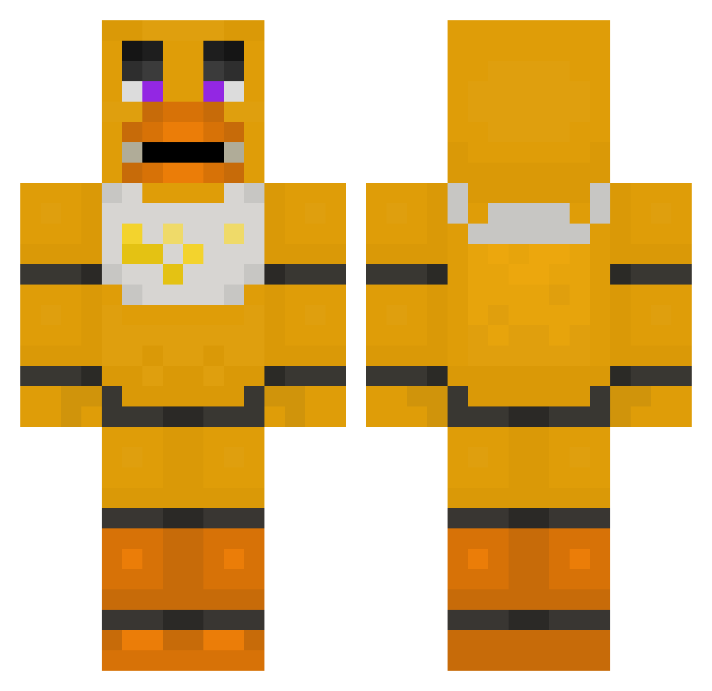 augiedaugie Minecraft skin, front and back view