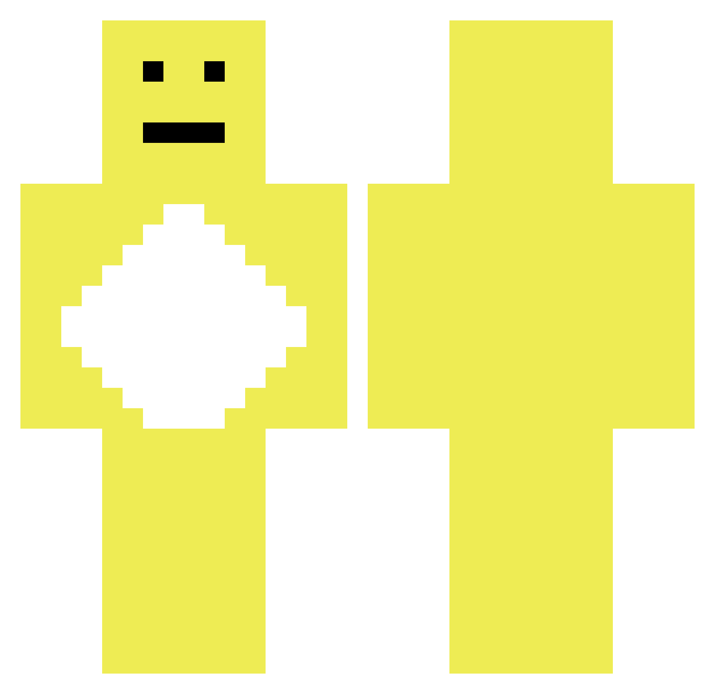 EggyJr Minecraft skin, front and back view