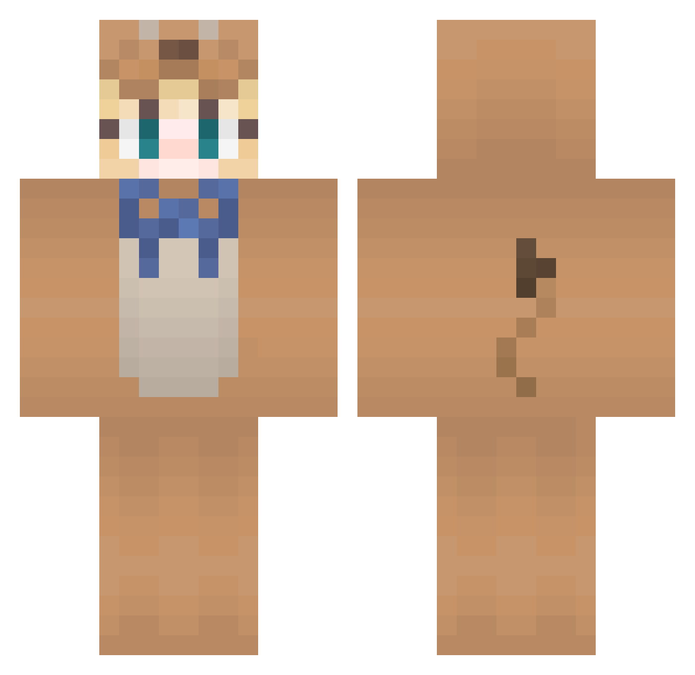 __53 Minecraft skin, front and back view