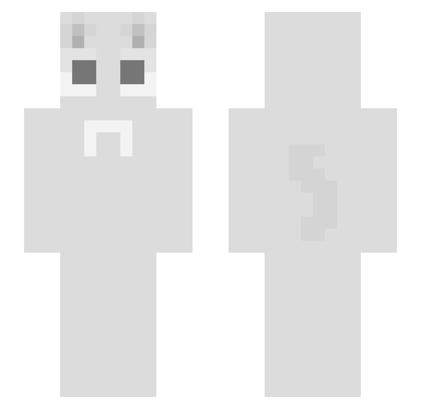 70gs Minecraft skin, front and back view