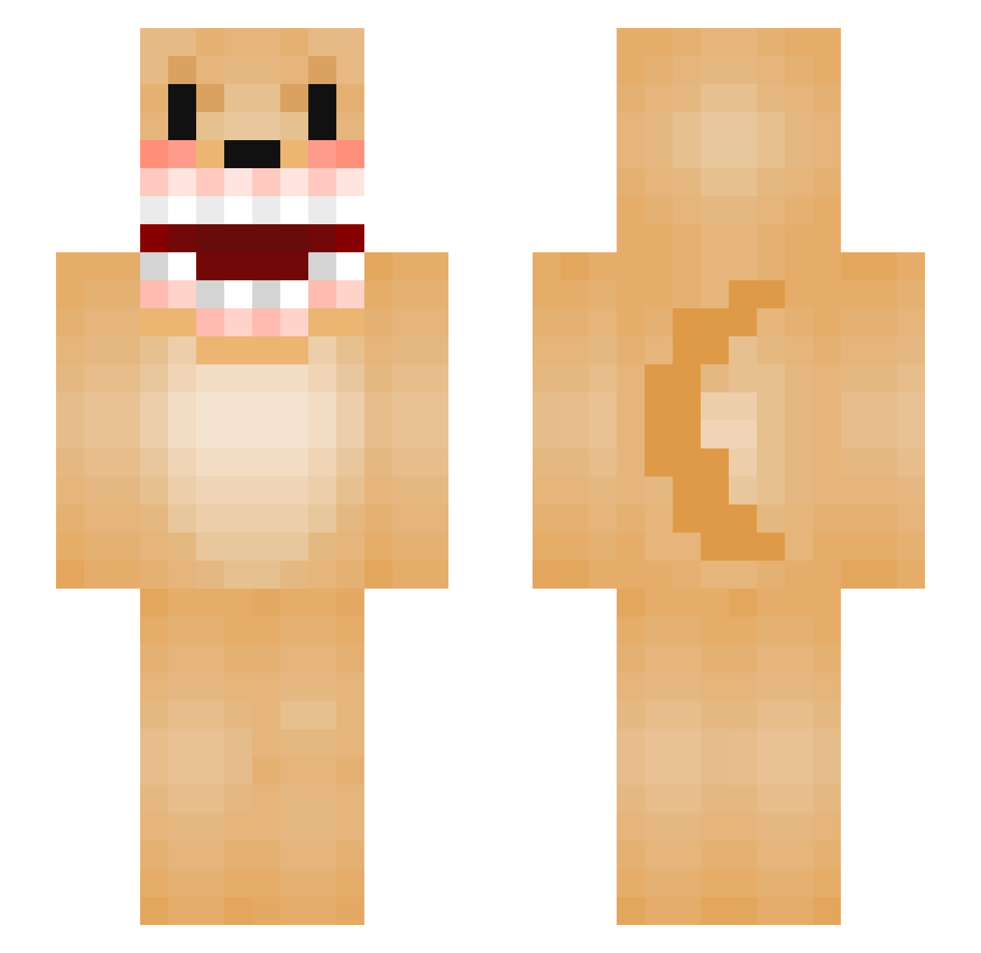 futurity Minecraft skin, front and back view