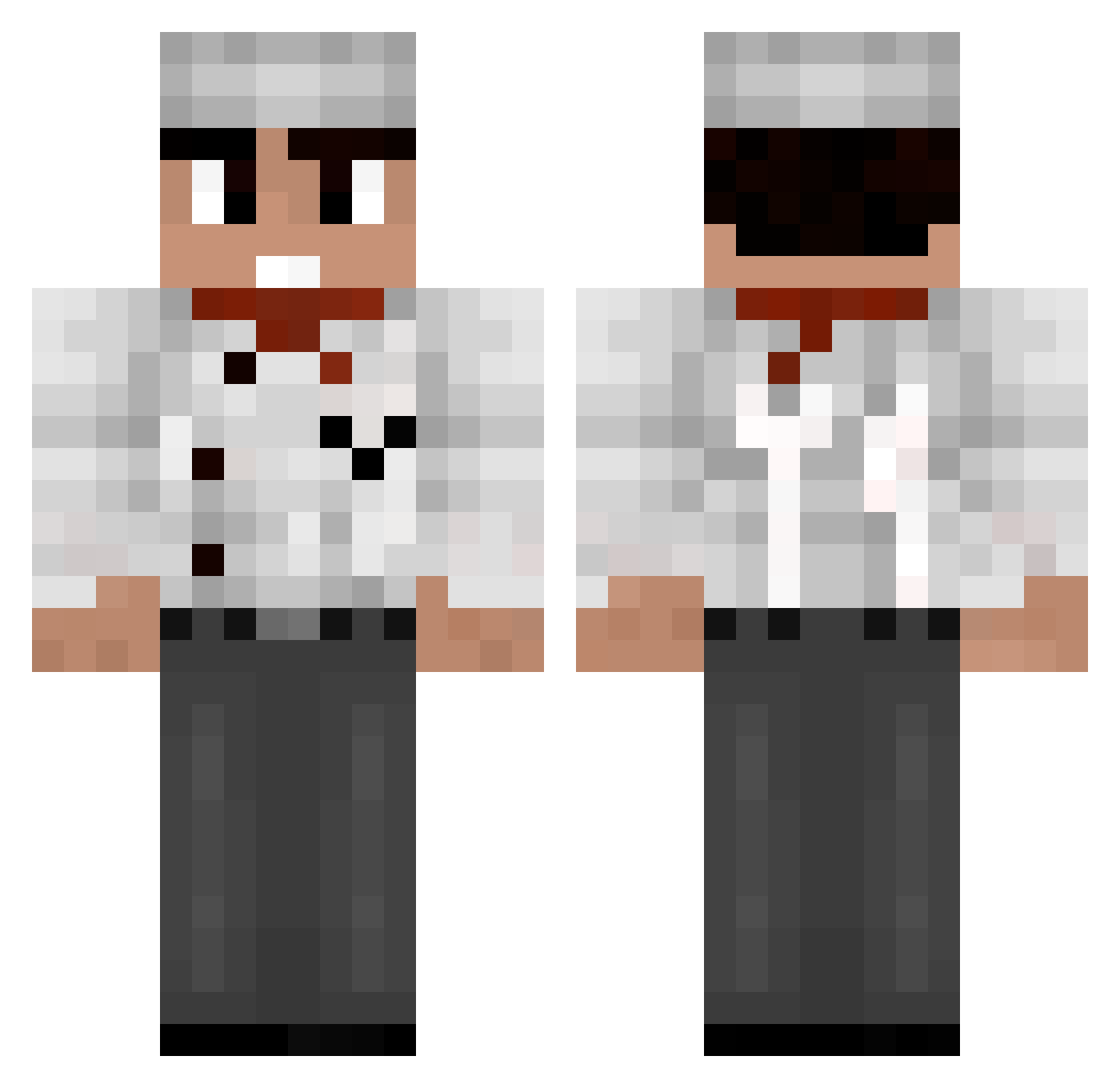 Space_Lenix Minecraft skin, front and back view