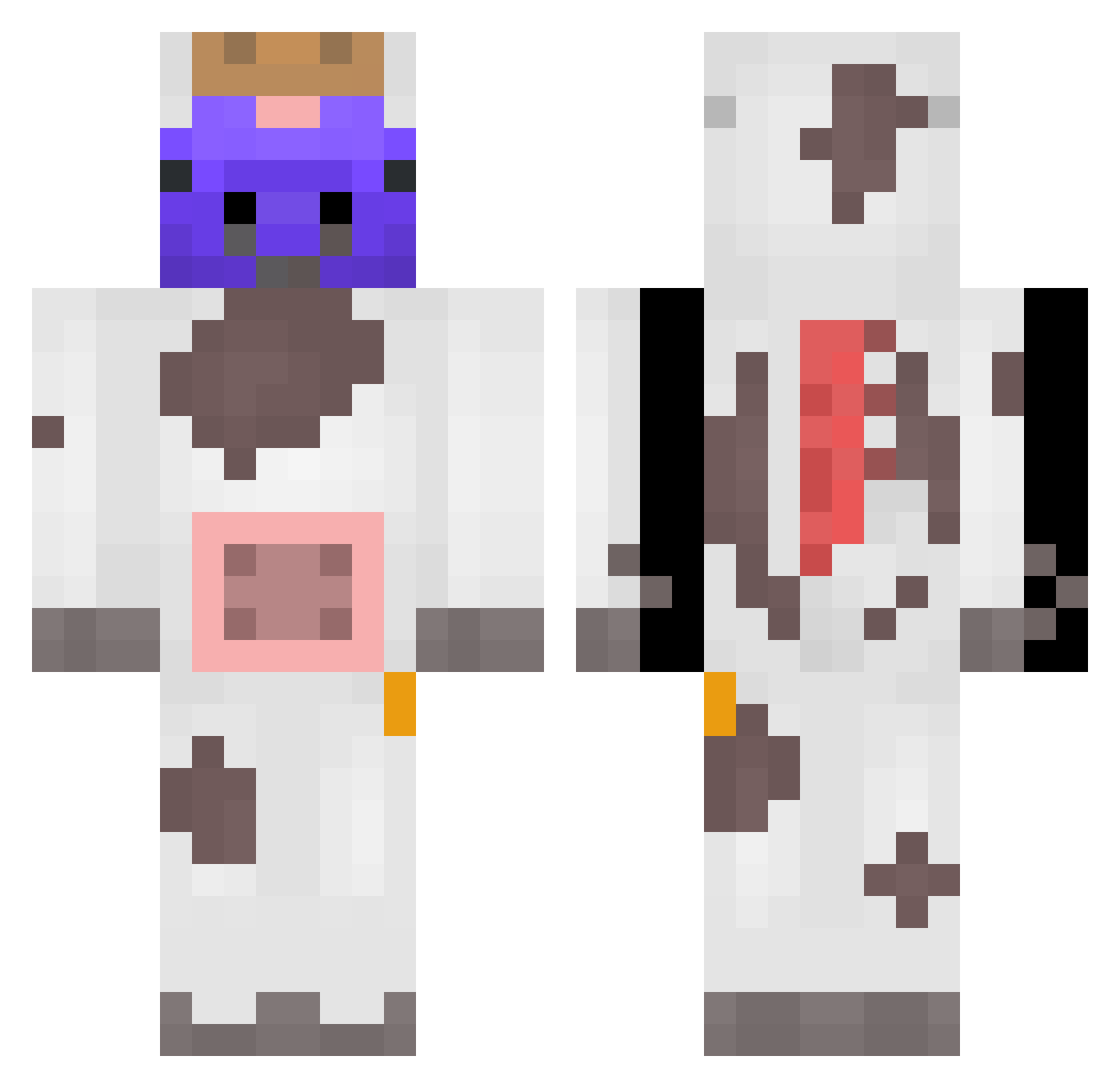 Fl4meBR Minecraft skin, front and back view