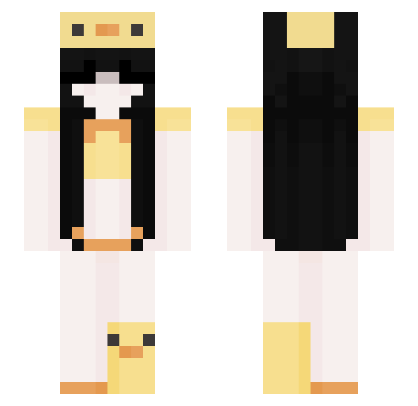 Breesawo Minecraft skin, front and back view