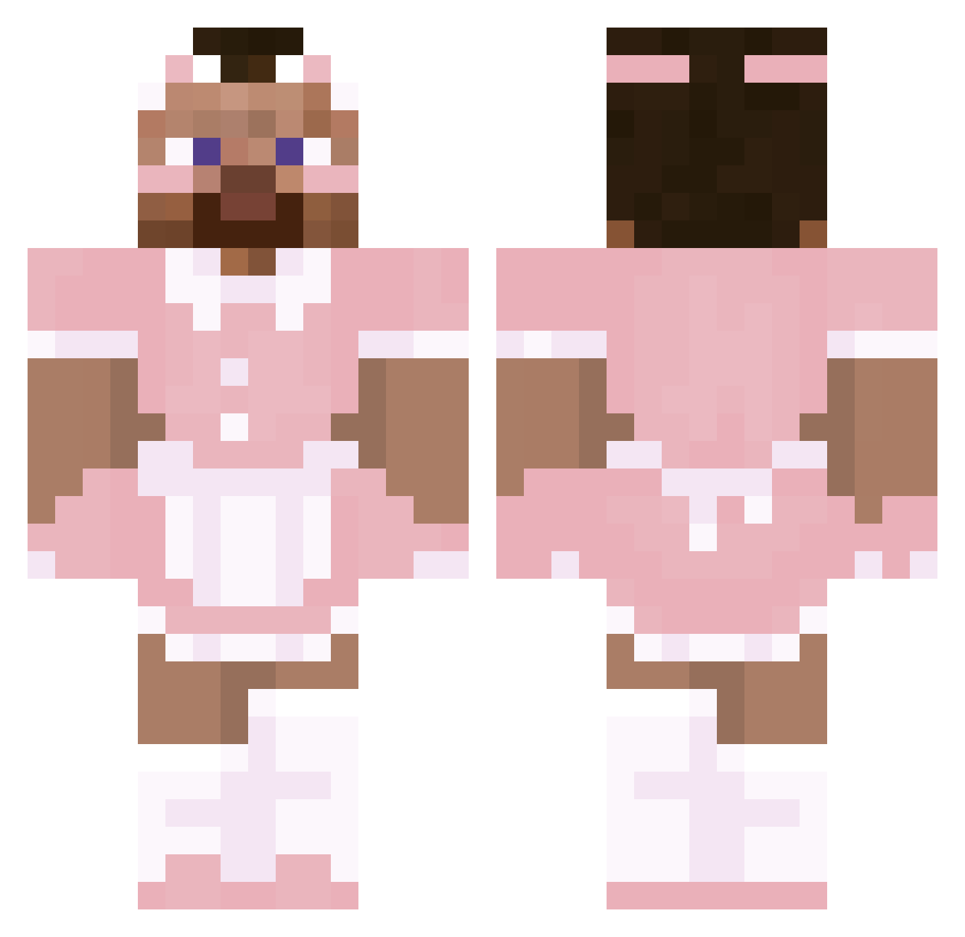 SigmaLouisZersto Minecraft skin, front and back view