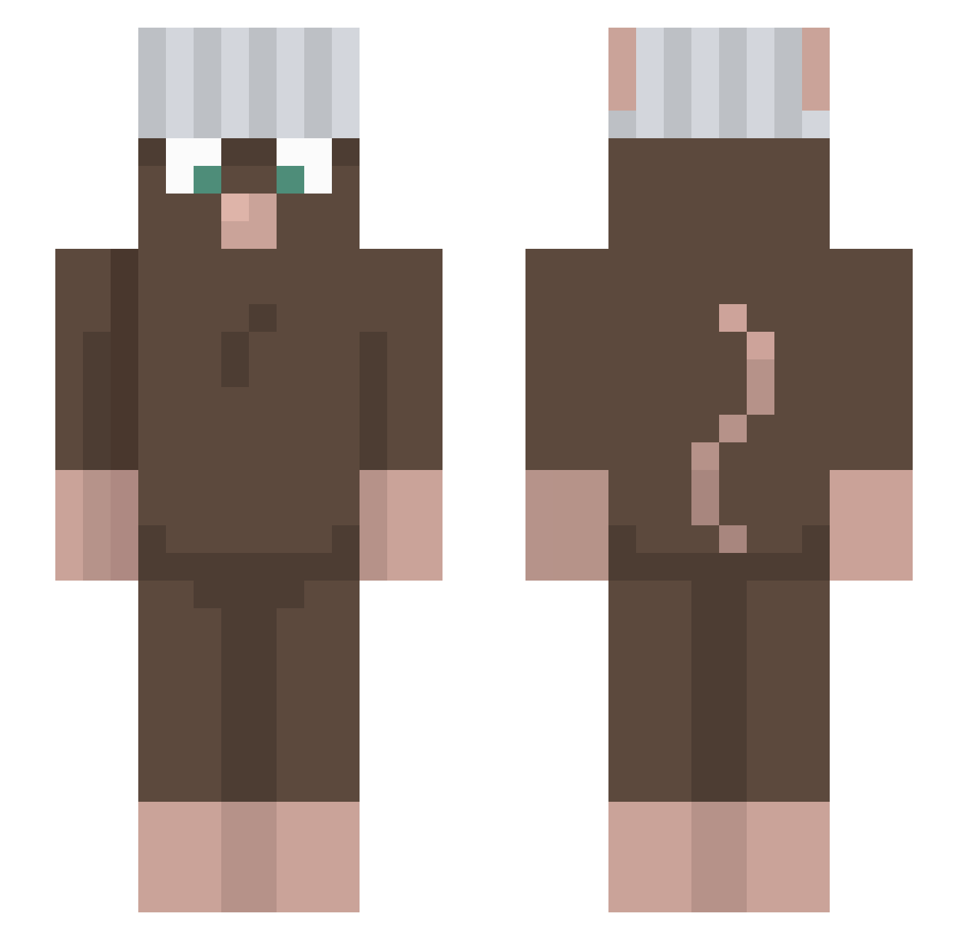 _Jared_John_ Minecraft skin, front and back view