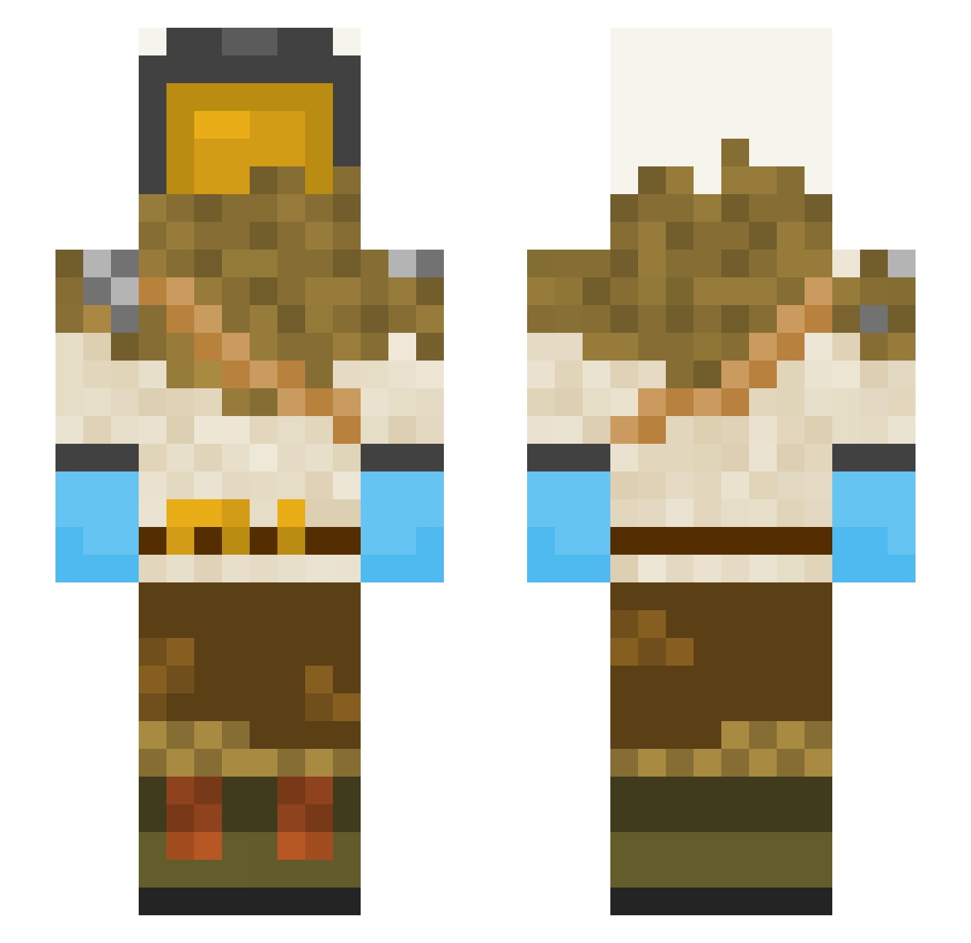 nemoyousold Minecraft skin, front and back view