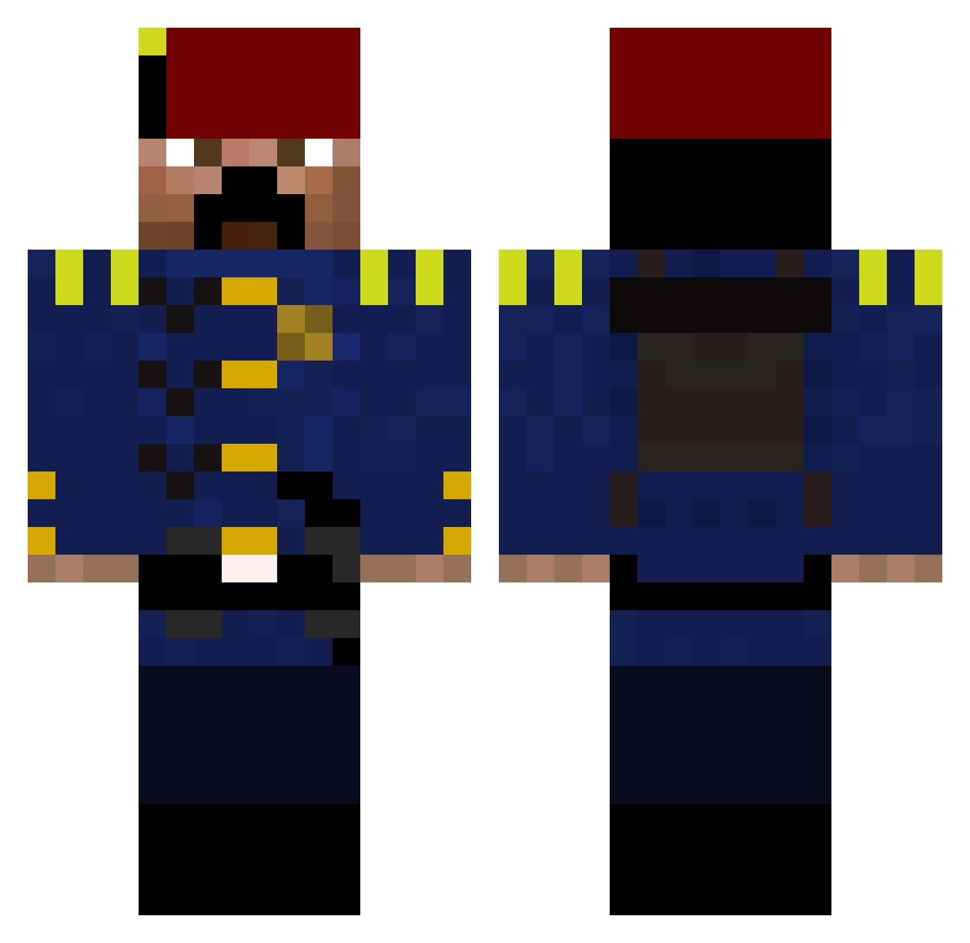 Rohlik13 Minecraft skin, front and back view