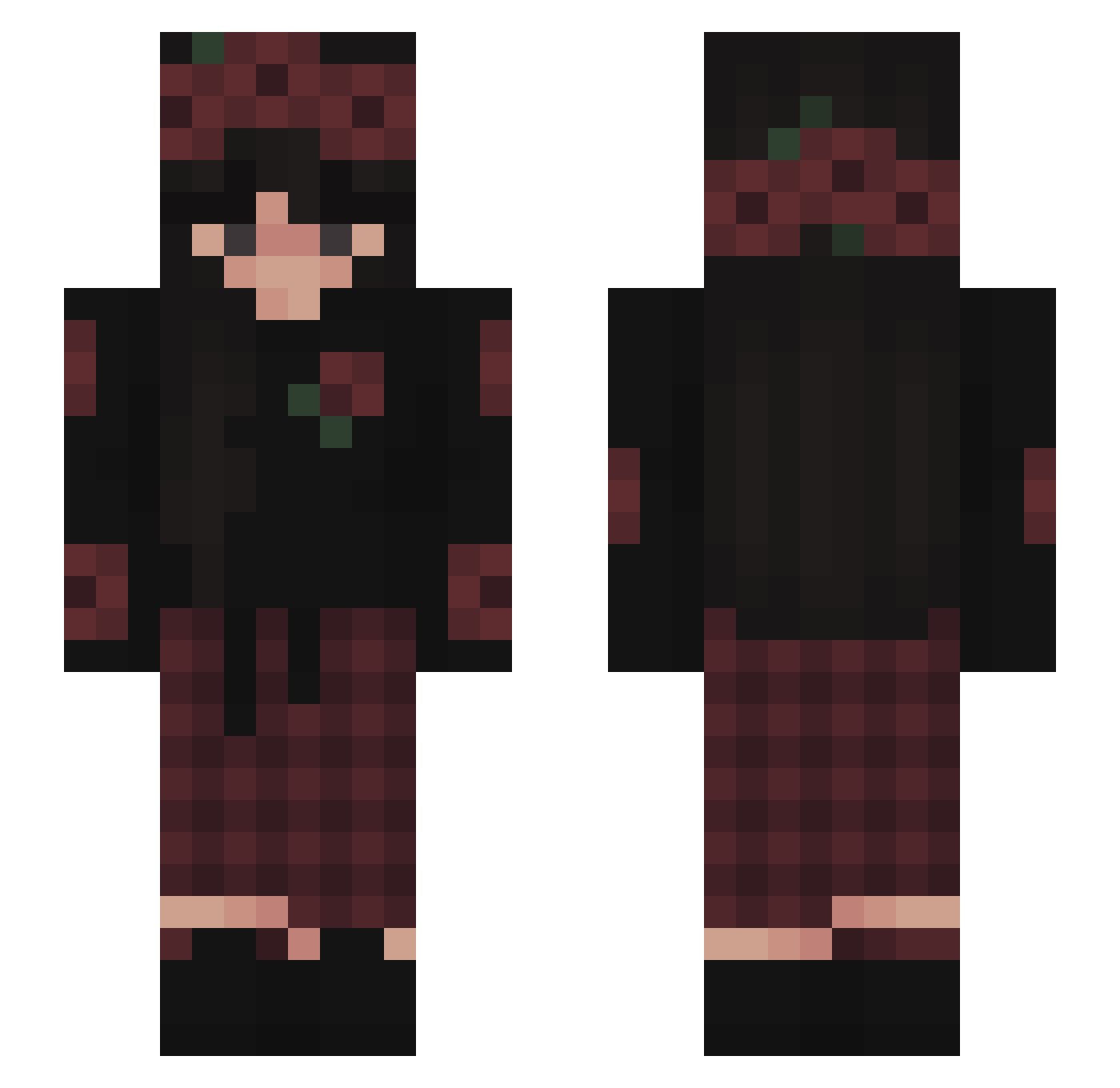 riiru_ Minecraft skin, front and back view