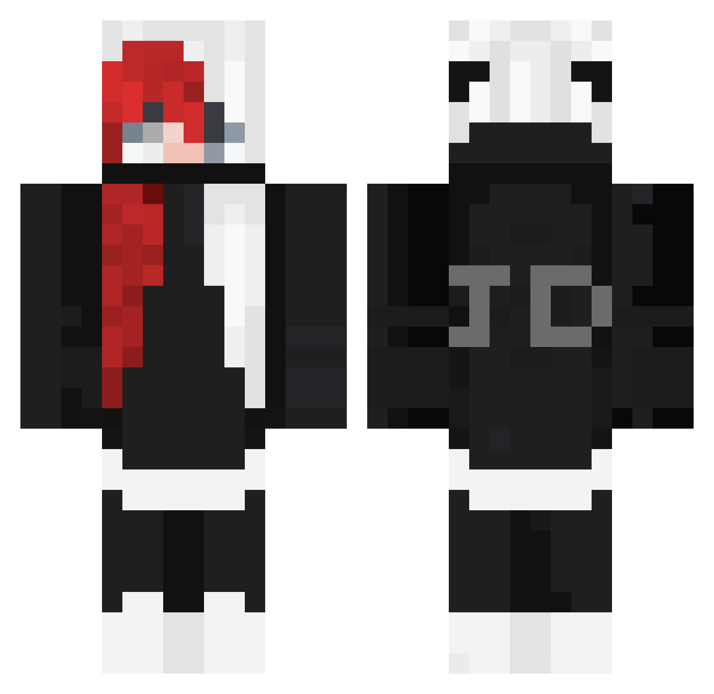 Fredbear83 Minecraft skin, front and back view