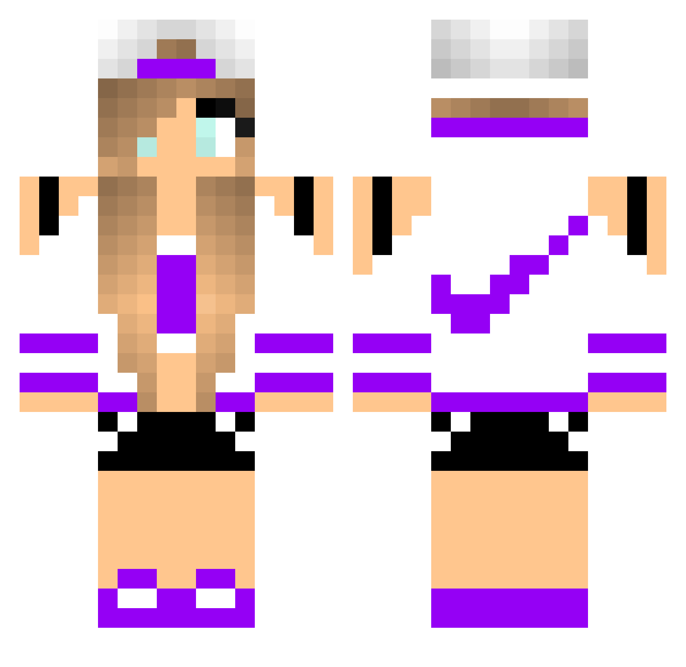 LOVEWOMANSD1CKS Minecraft skin, front and back view