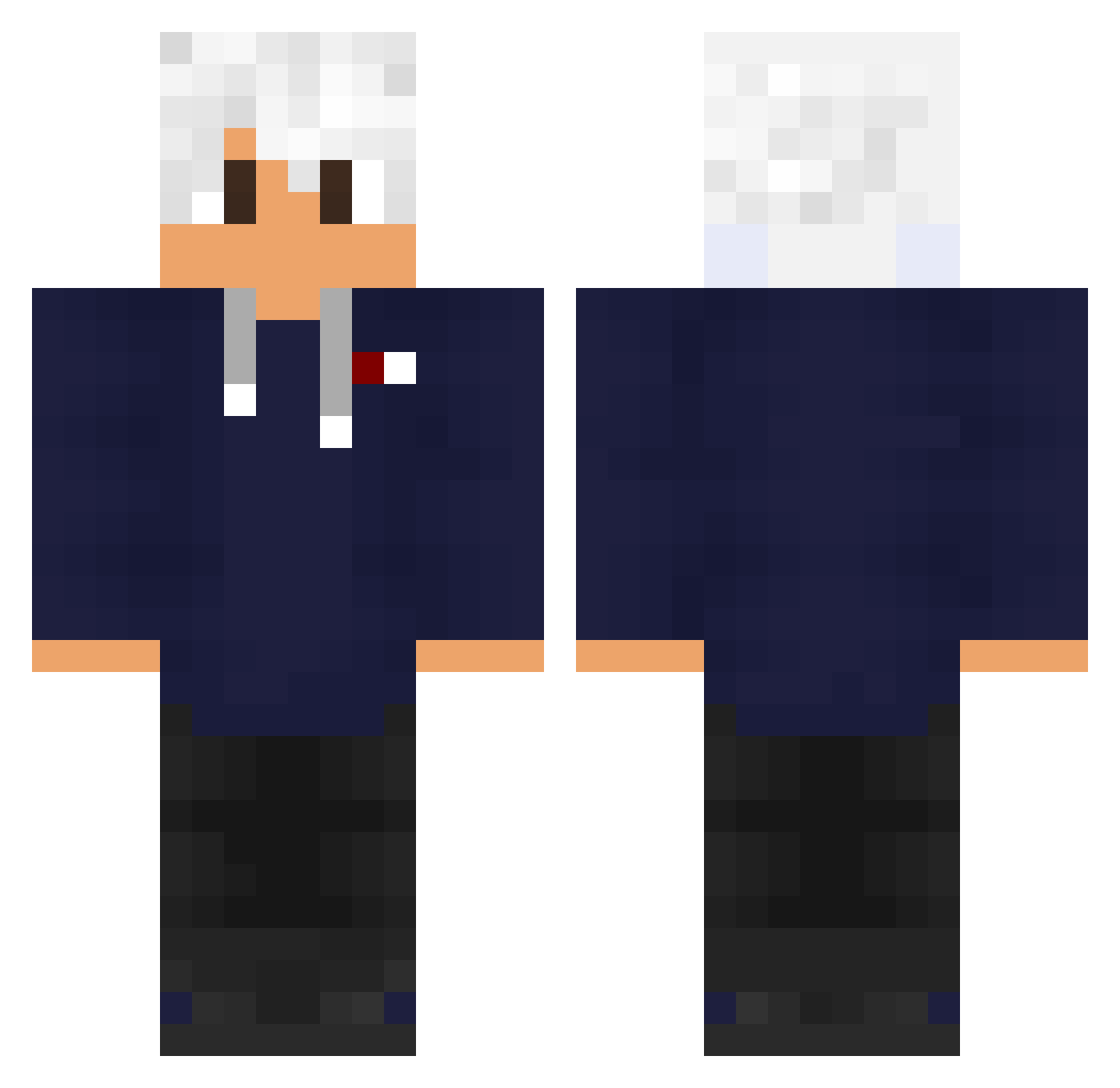 freezeOp Minecraft skin, front and back view