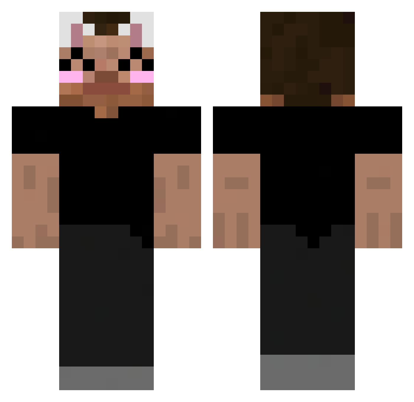 nvagoon Minecraft skin, front and back view