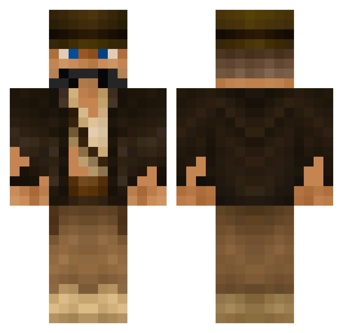 Sjames02_ Minecraft skin, front and back view