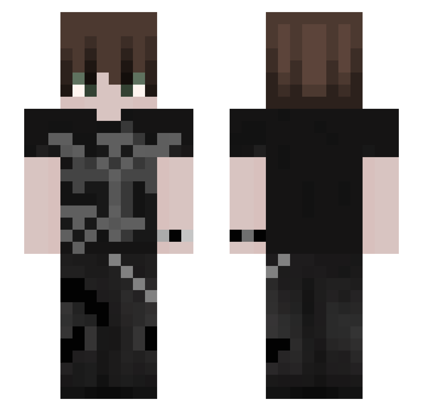 Axzar Minecraft skin, front and back view