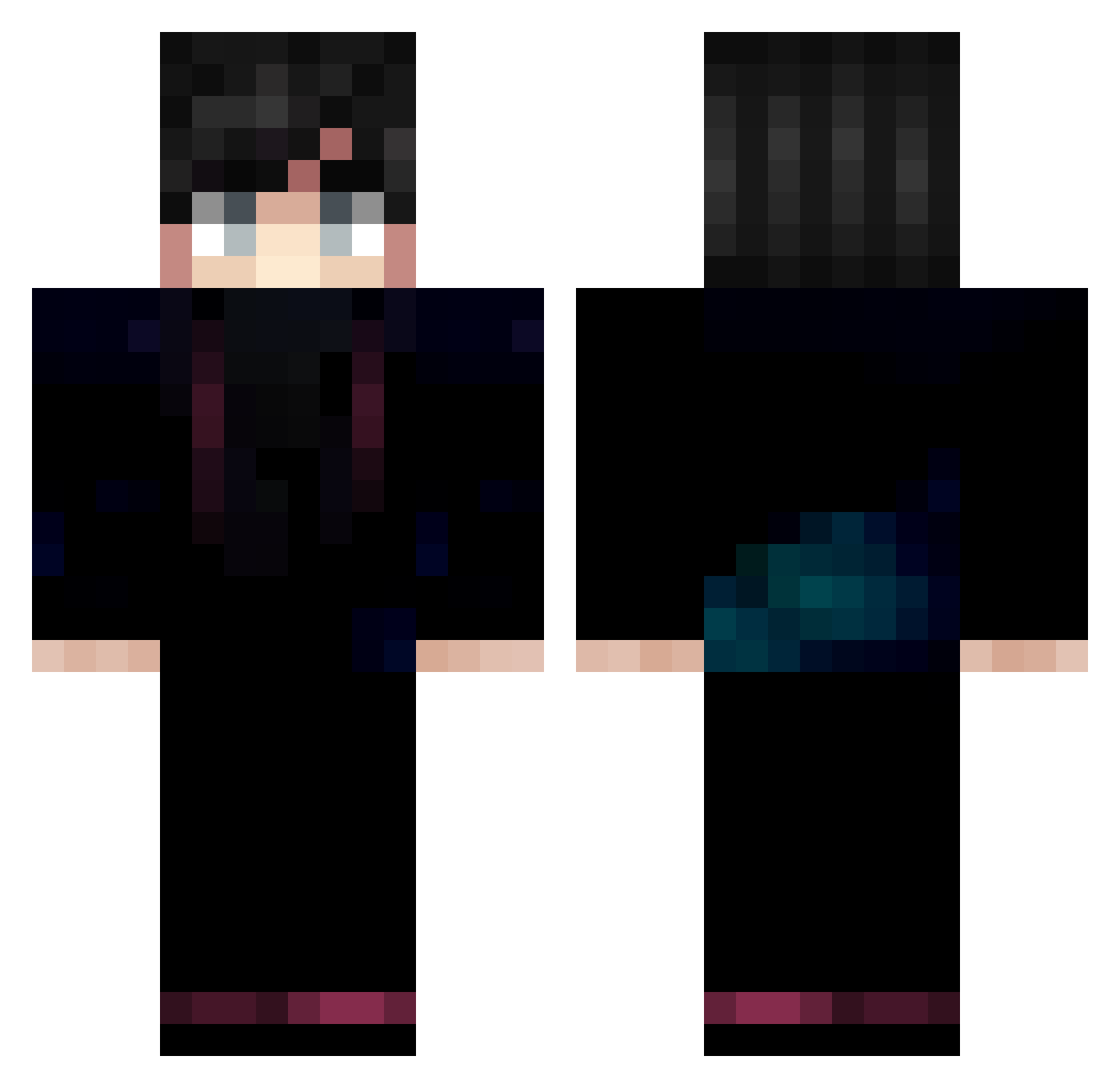 BxryseQ_ Minecraft skin, front and back view
