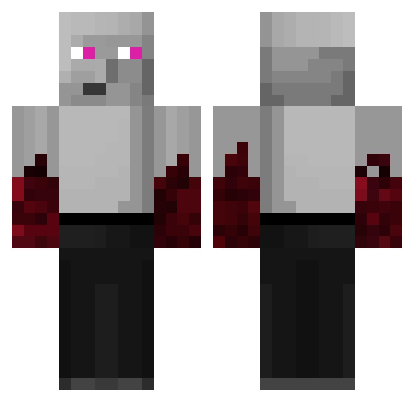 aovorb Minecraft skin, front and back view