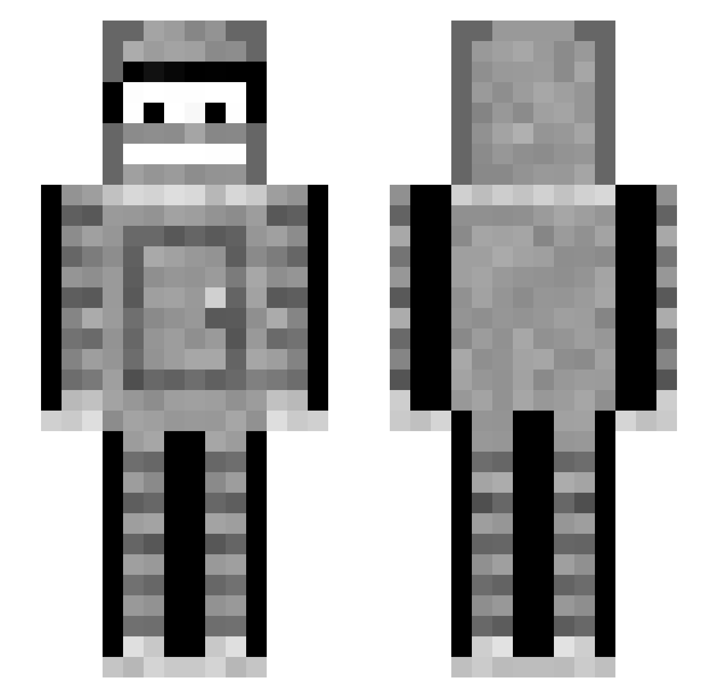 Cripin Minecraft skin, front and back view