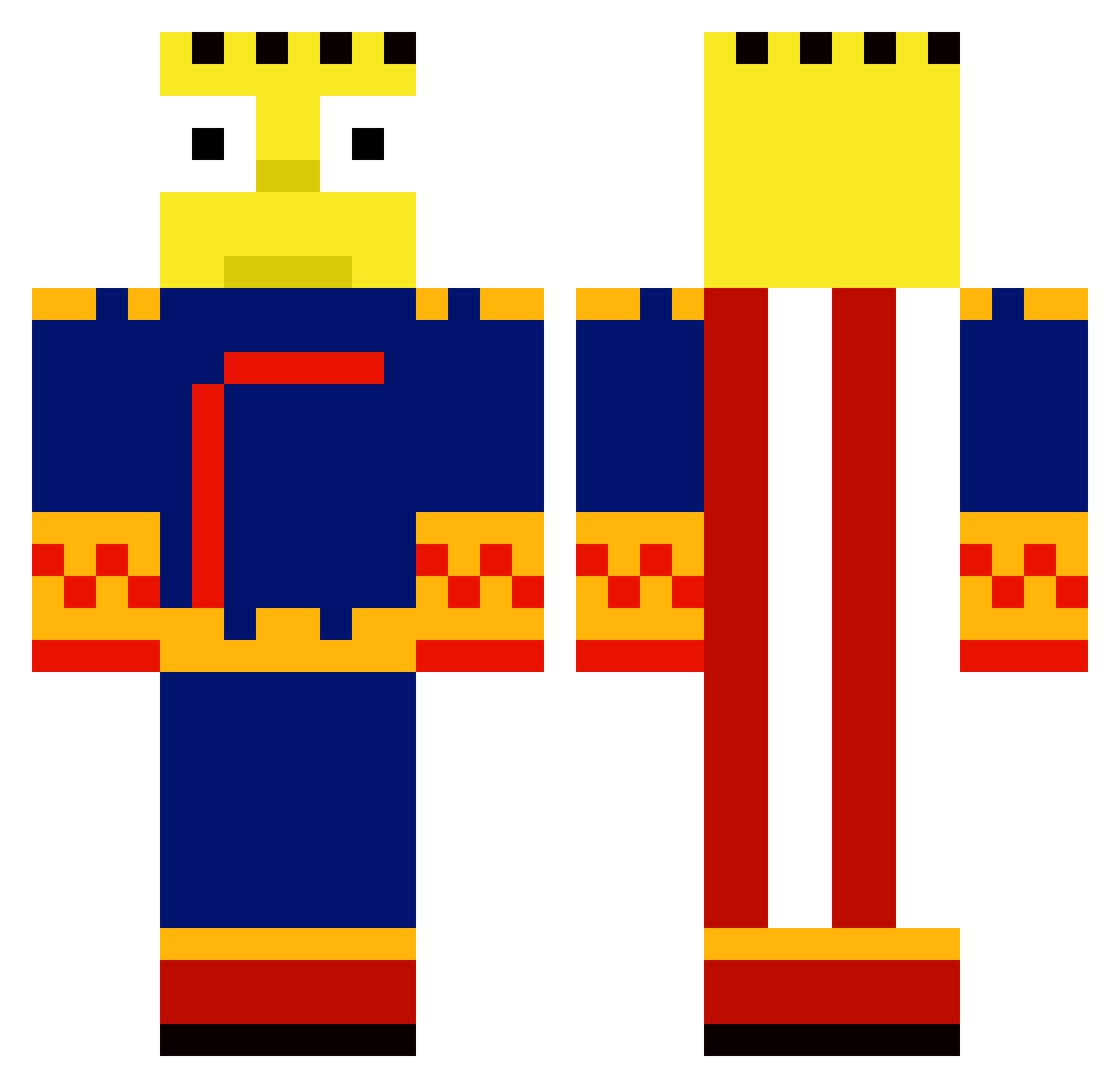 Warz0ne2 Minecraft skin, front and back view