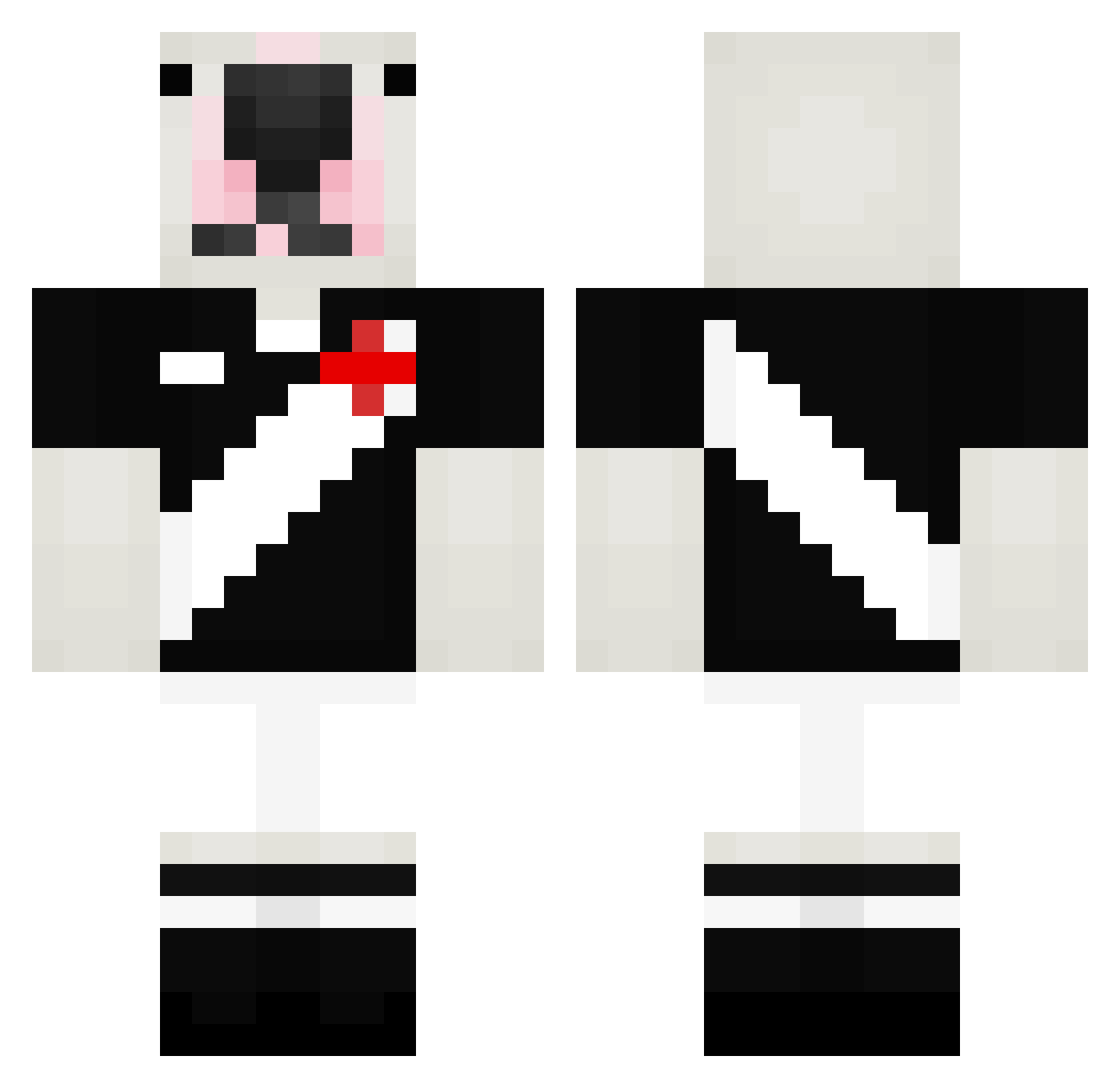 orugine Minecraft skin, front and back view