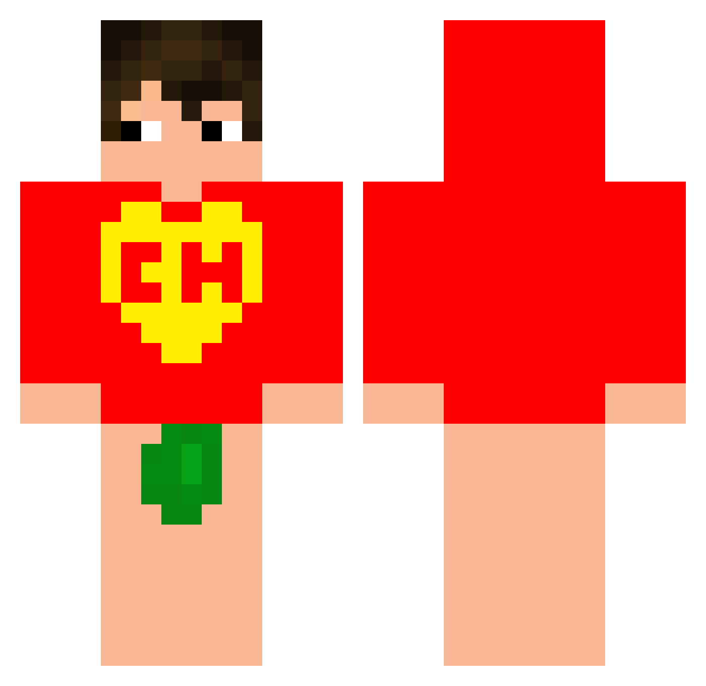 003460762facil Minecraft skin, front and back view