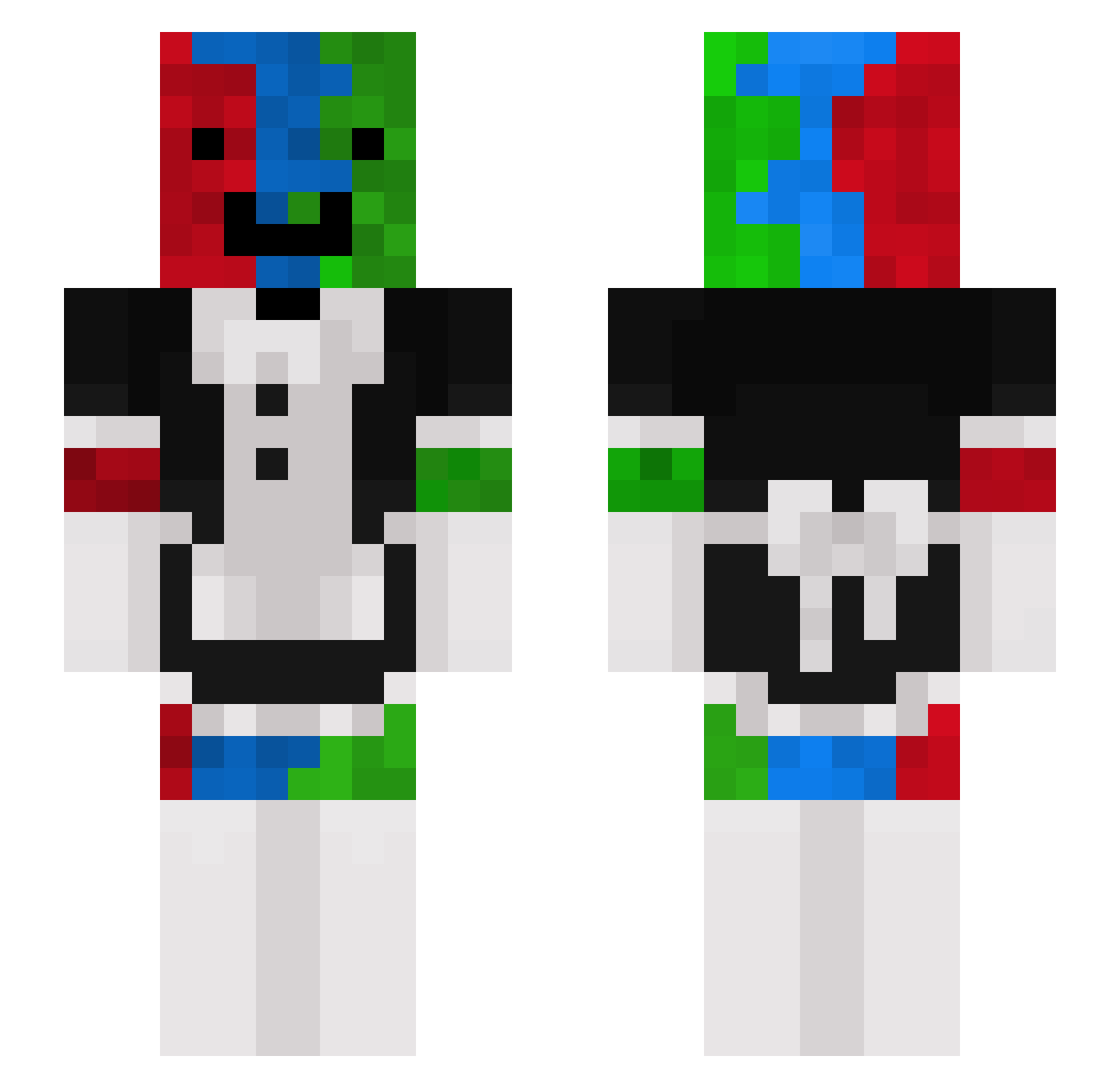 eajetiii Minecraft skin, front and back view
