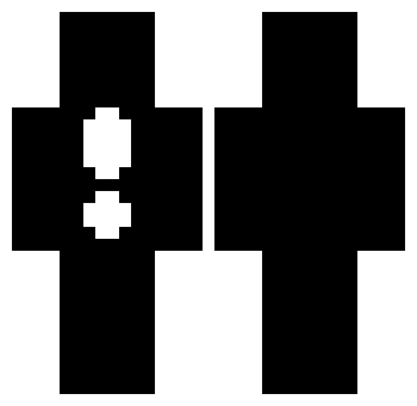 Sev0red Minecraft skin, front and back view