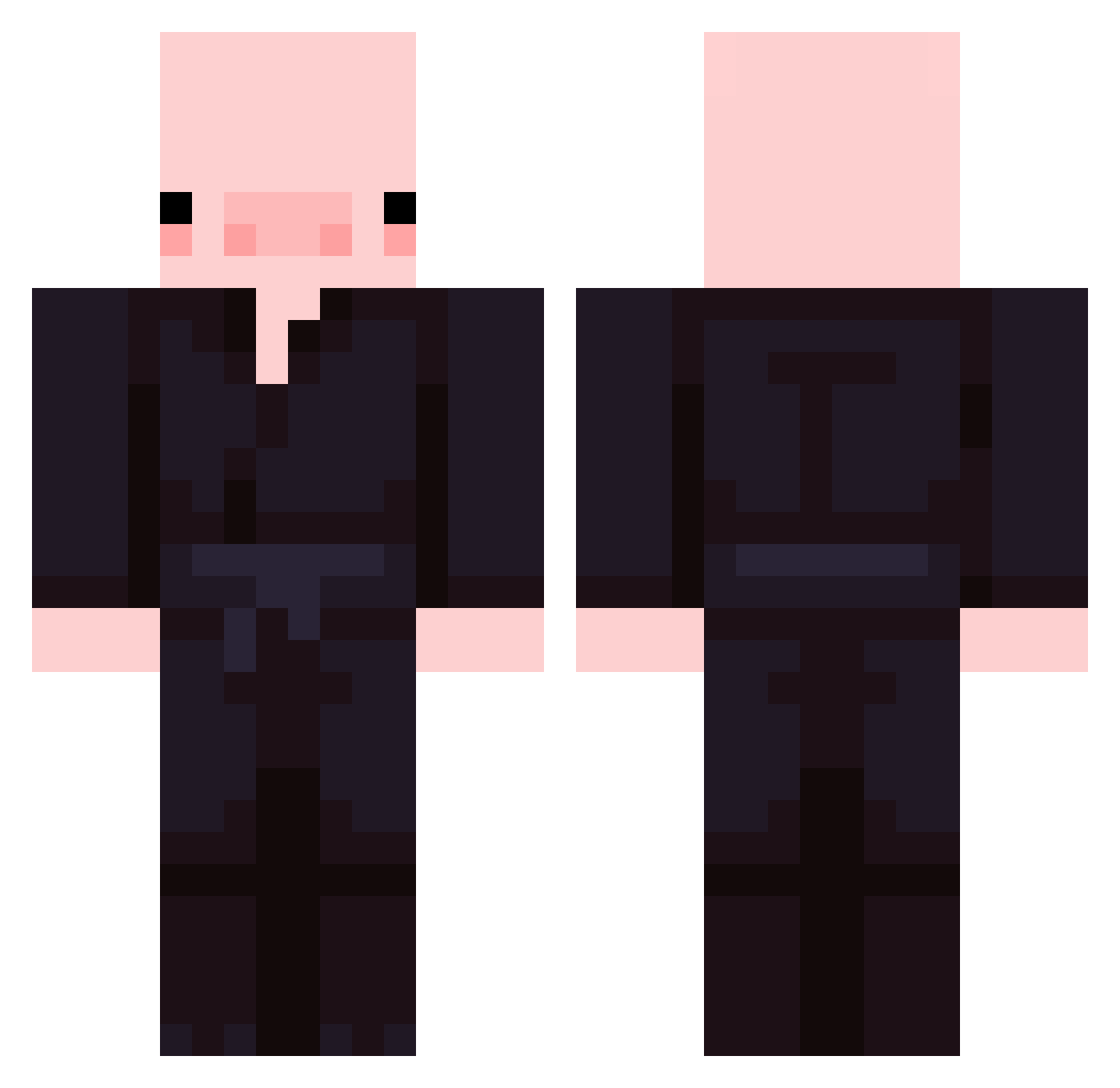 jeongsangsou Minecraft skin, front and back view