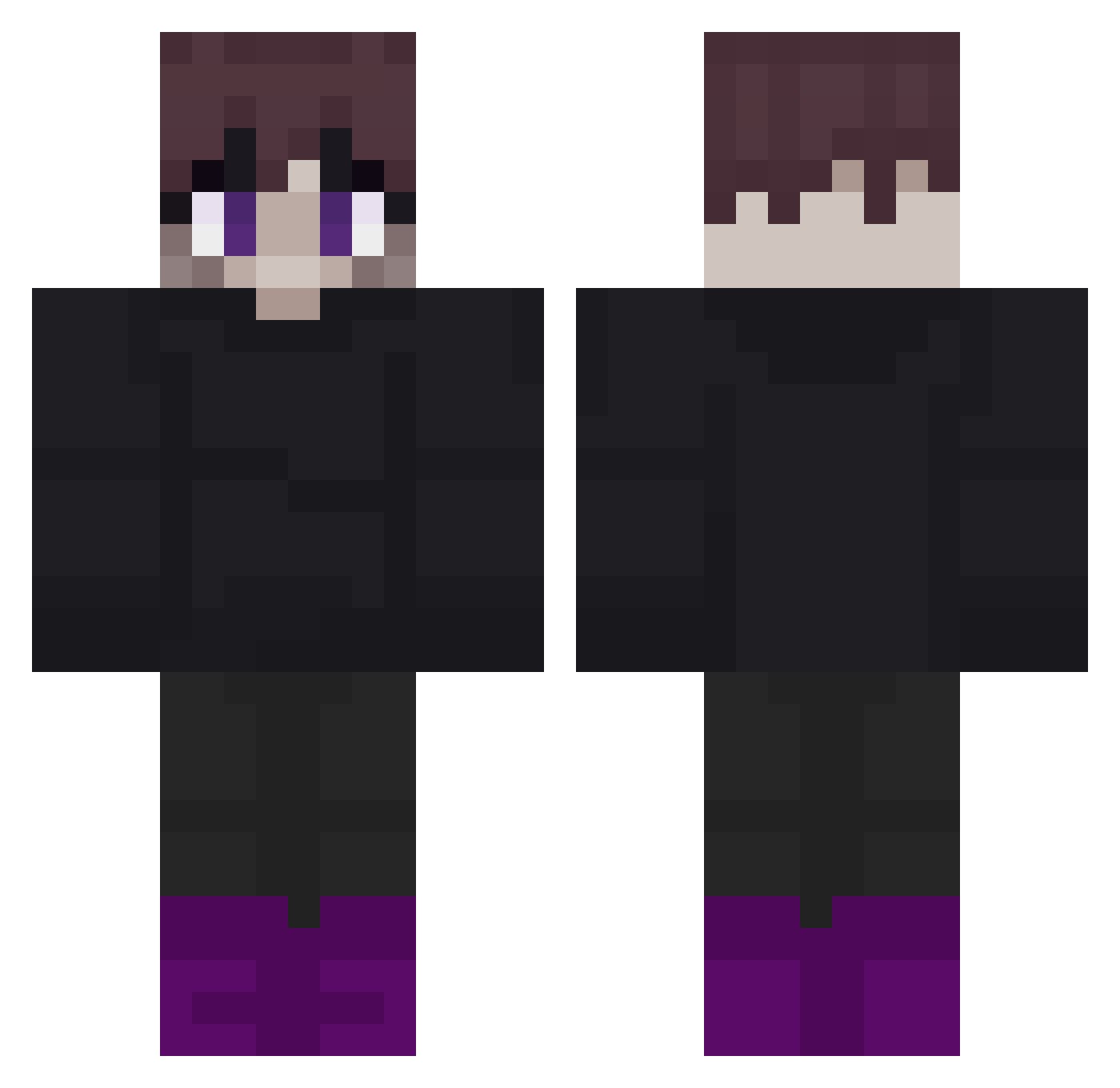 FatalException66 Minecraft skin, front and back view