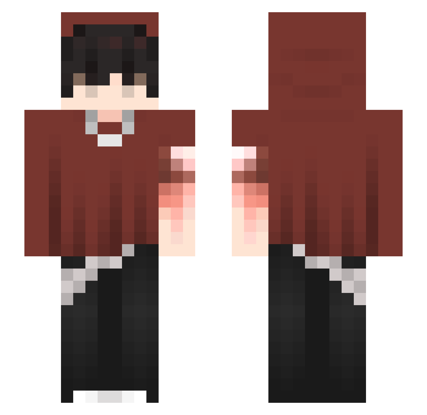 Asadchild7522 Minecraft skin, front and back view