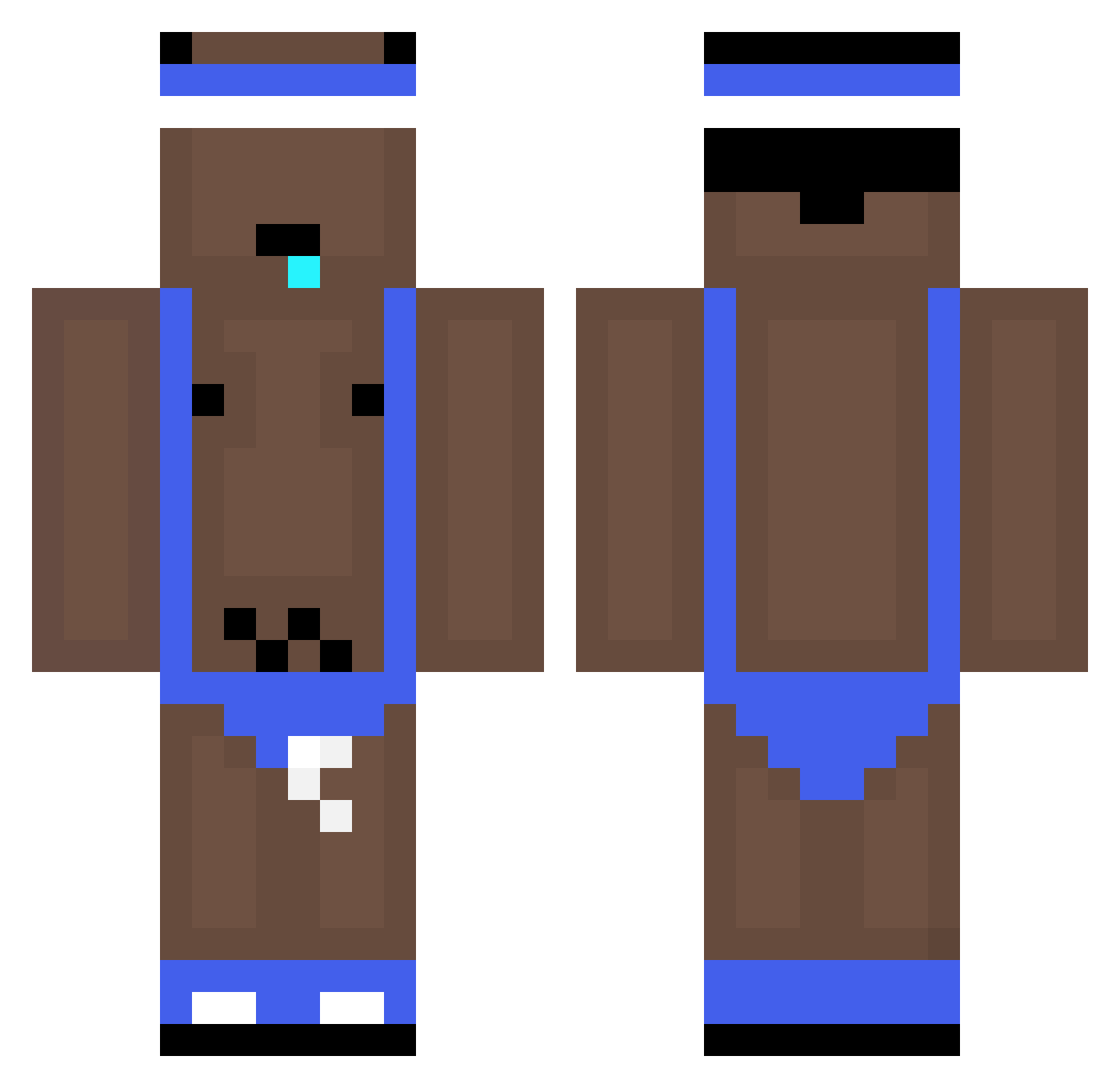 Kana_Sai Minecraft skin, front and back view