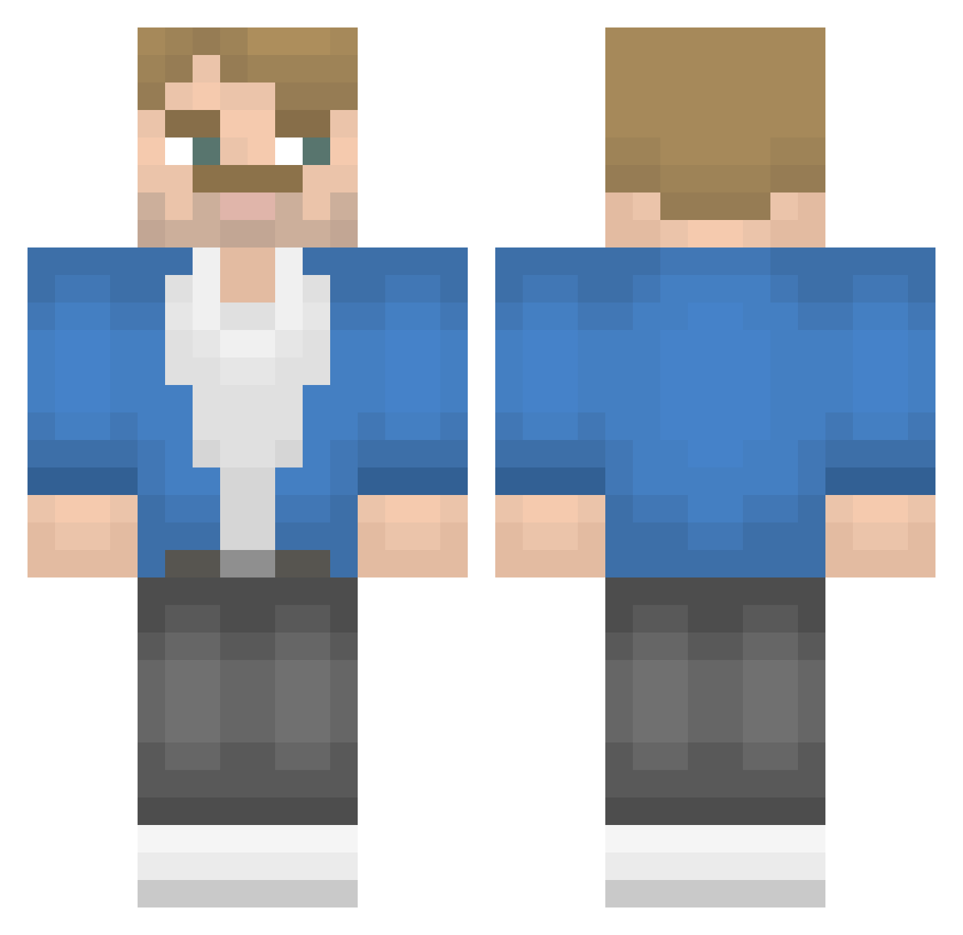 St0neMas0n Minecraft skin, front and back view