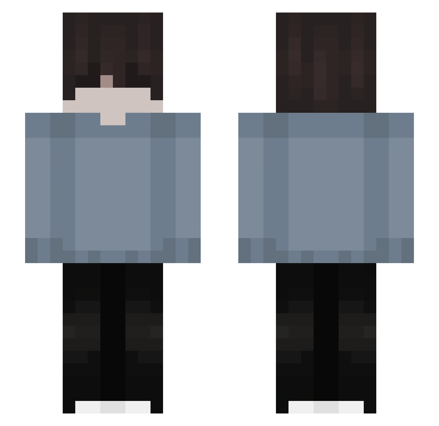 alanbsnn Minecraft skin, front and back view