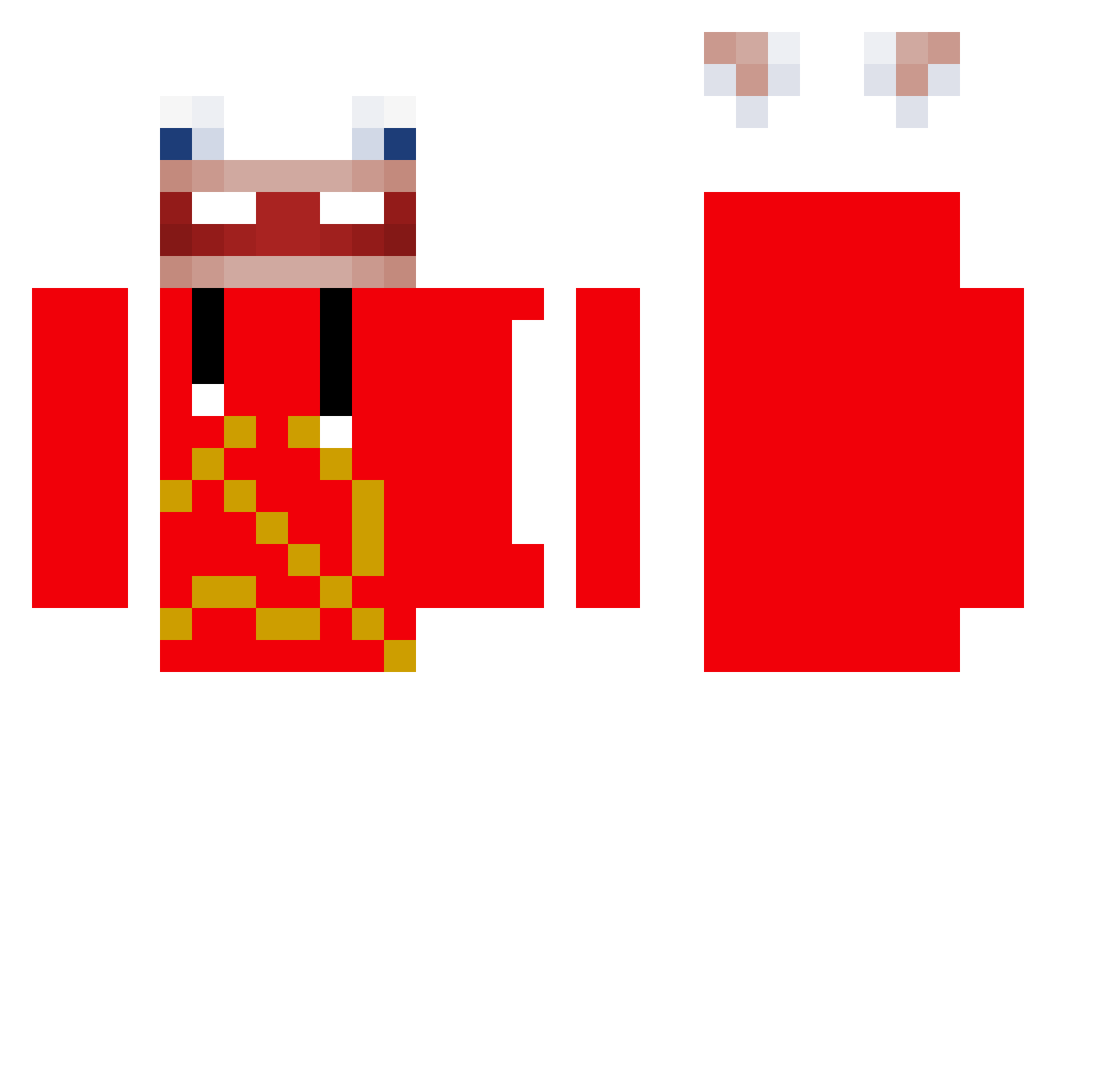Kapibarqa27 Minecraft skin, front and back view