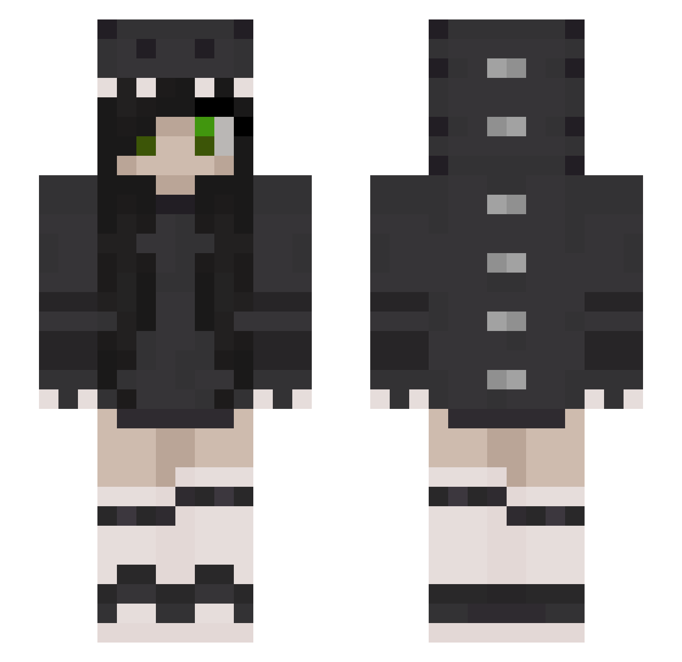 itsMiyue Minecraft skin, front and back view