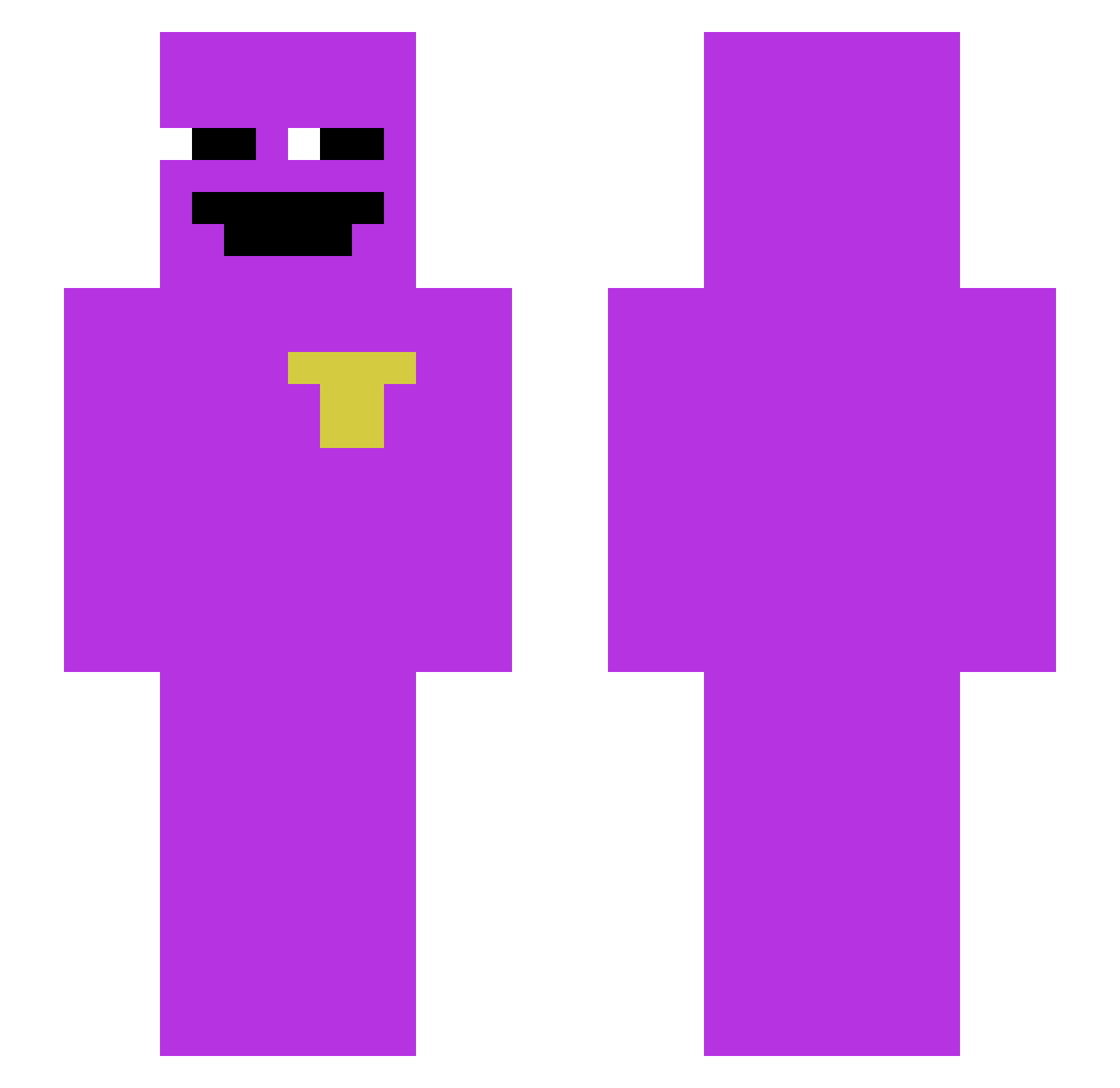 lgOrR Minecraft skin, front and back view