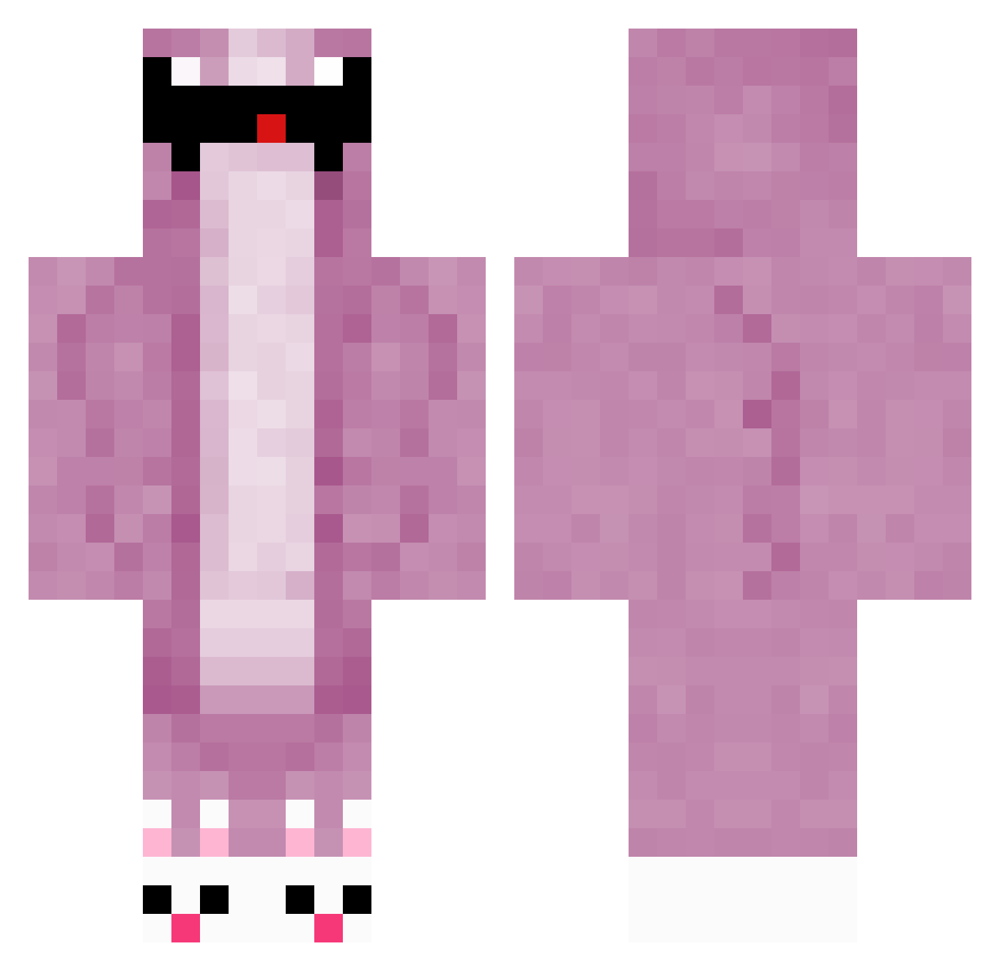 Taemytoob Minecraft skin, front and back view