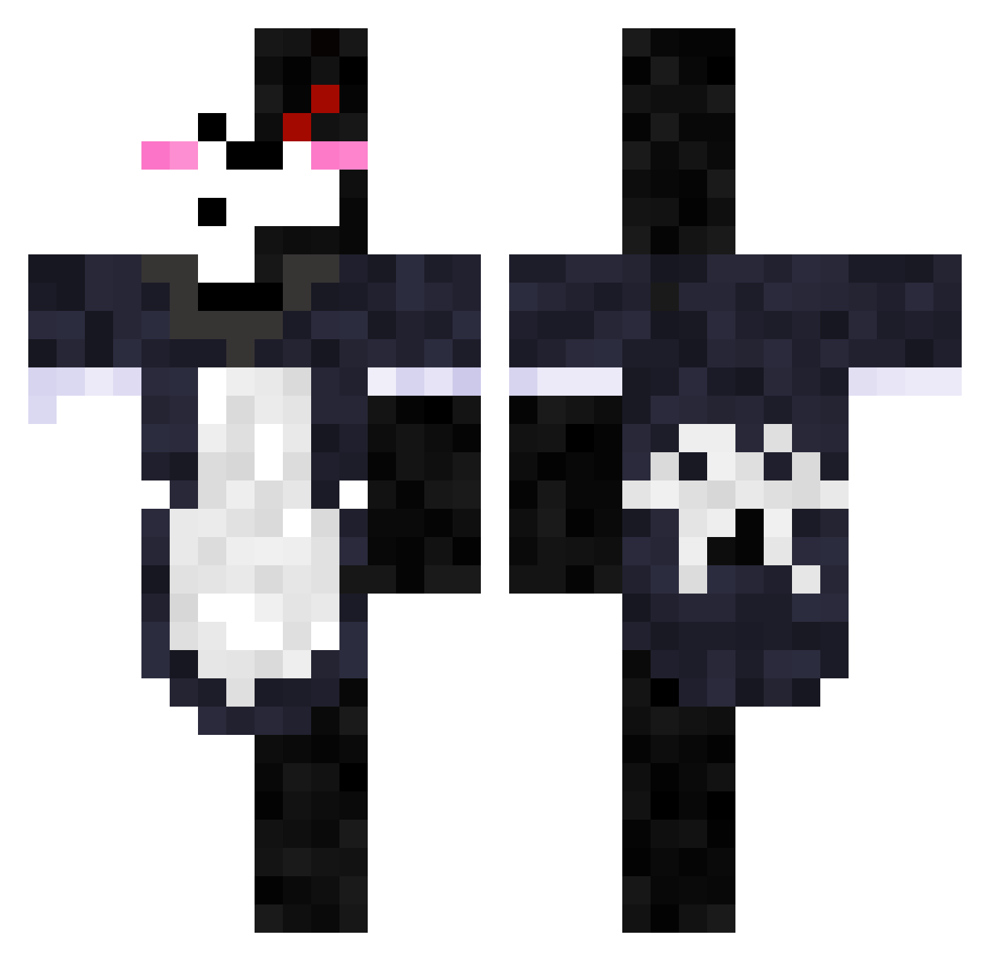 Israelis Minecraft skin, front and back view