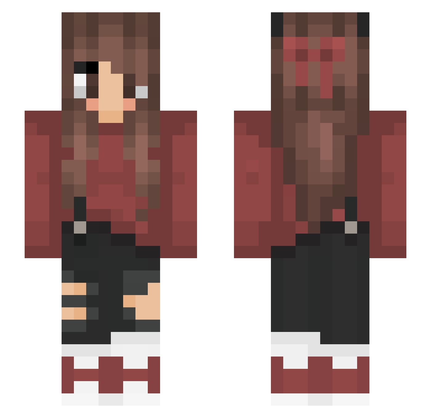 Nootjeee_xx Minecraft skin, front and back view