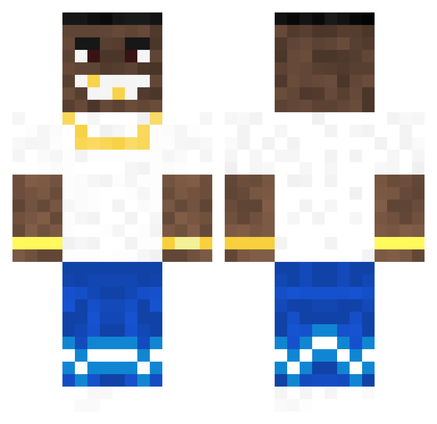 ParkanonahRU Minecraft skin, front and back view