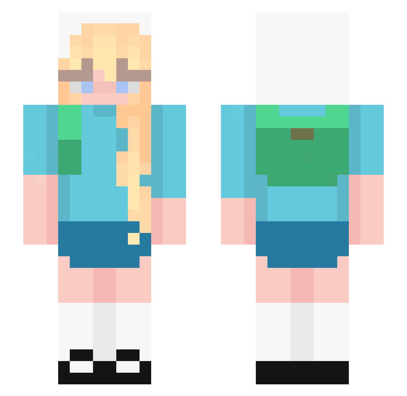zZ_Dani Minecraft skin, front and back view
