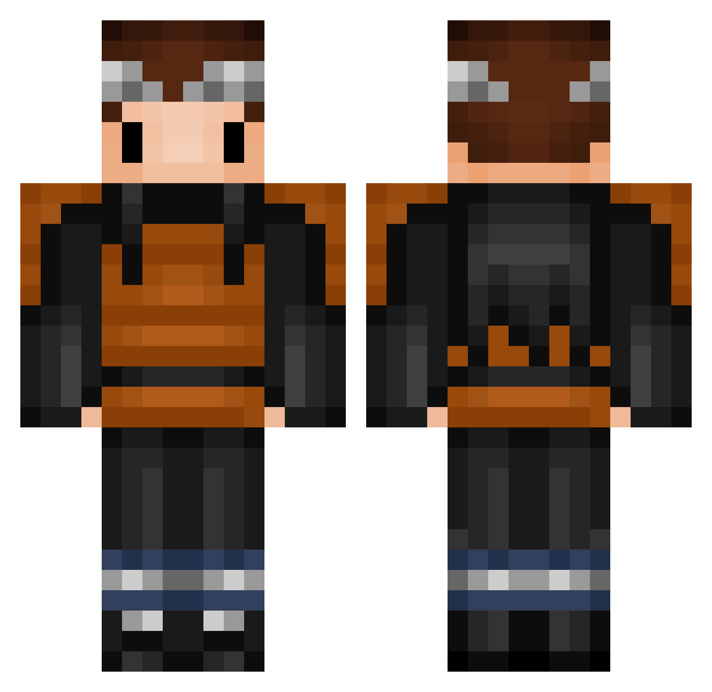 StepphenJunior Minecraft skin, front and back view