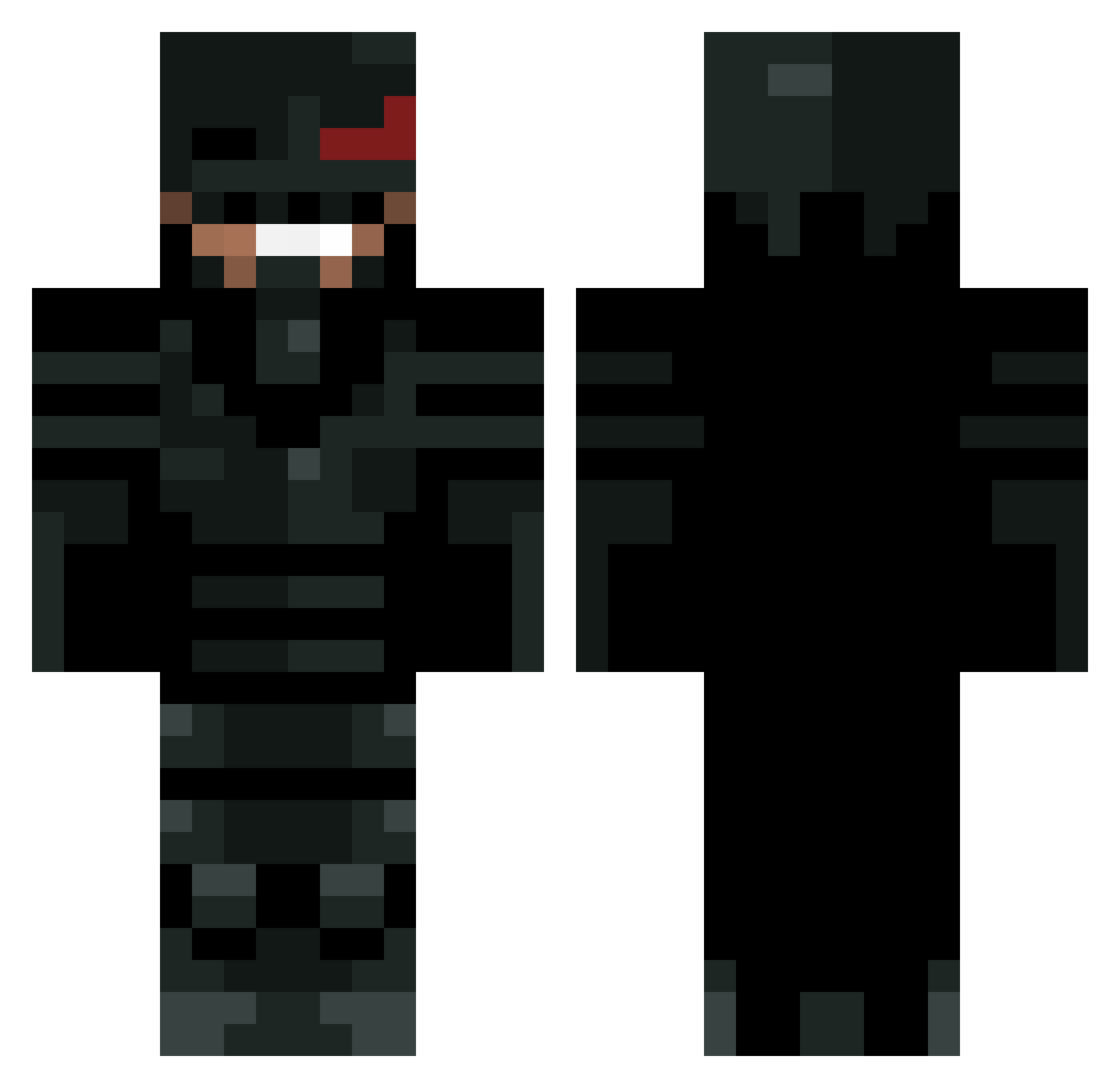 shiriyugi Minecraft skin, front and back view