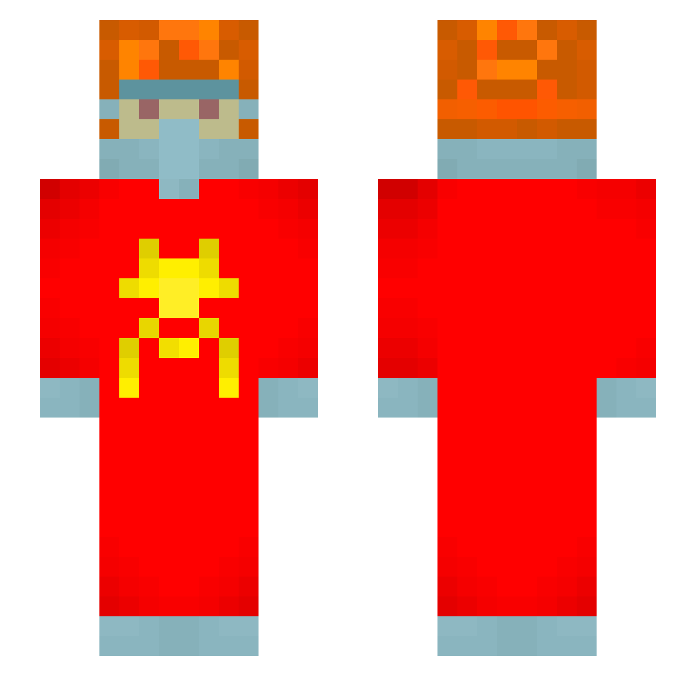Revalis_ Minecraft skin, front and back view