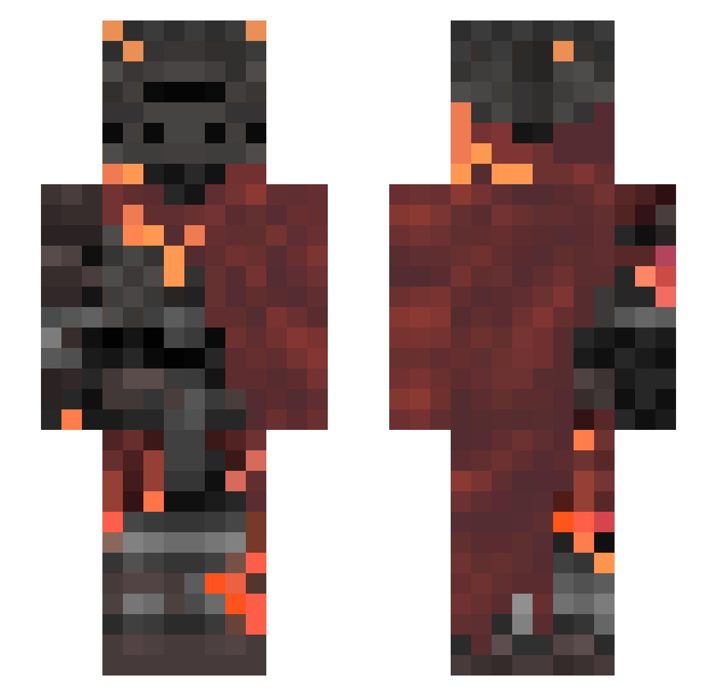 Slippy2705 Minecraft skin, front and back view