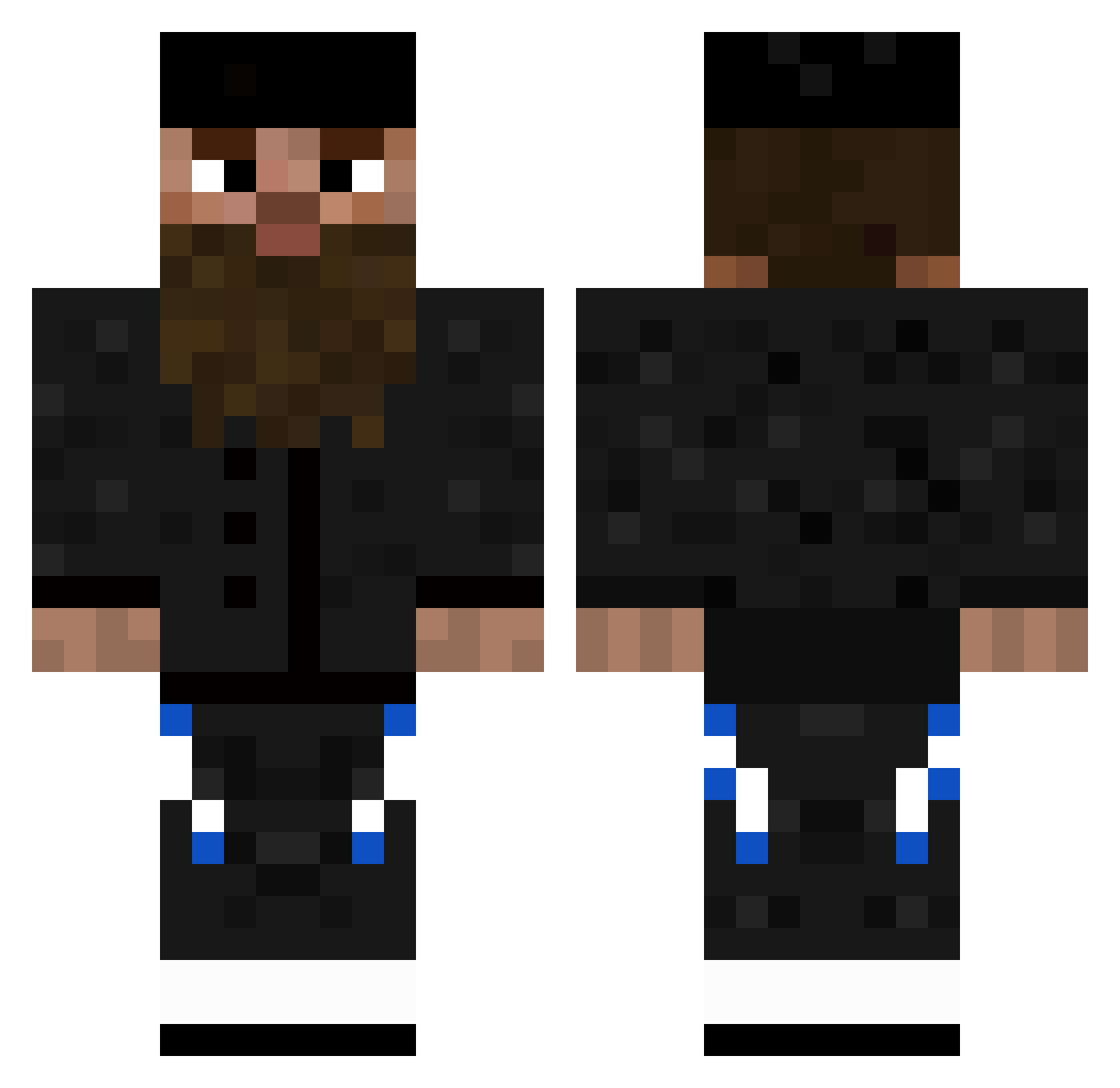 El_Hangman Minecraft skin, front and back view