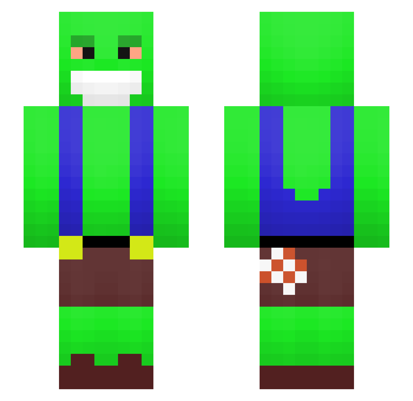 Sergiiooo Minecraft skin, front and back view