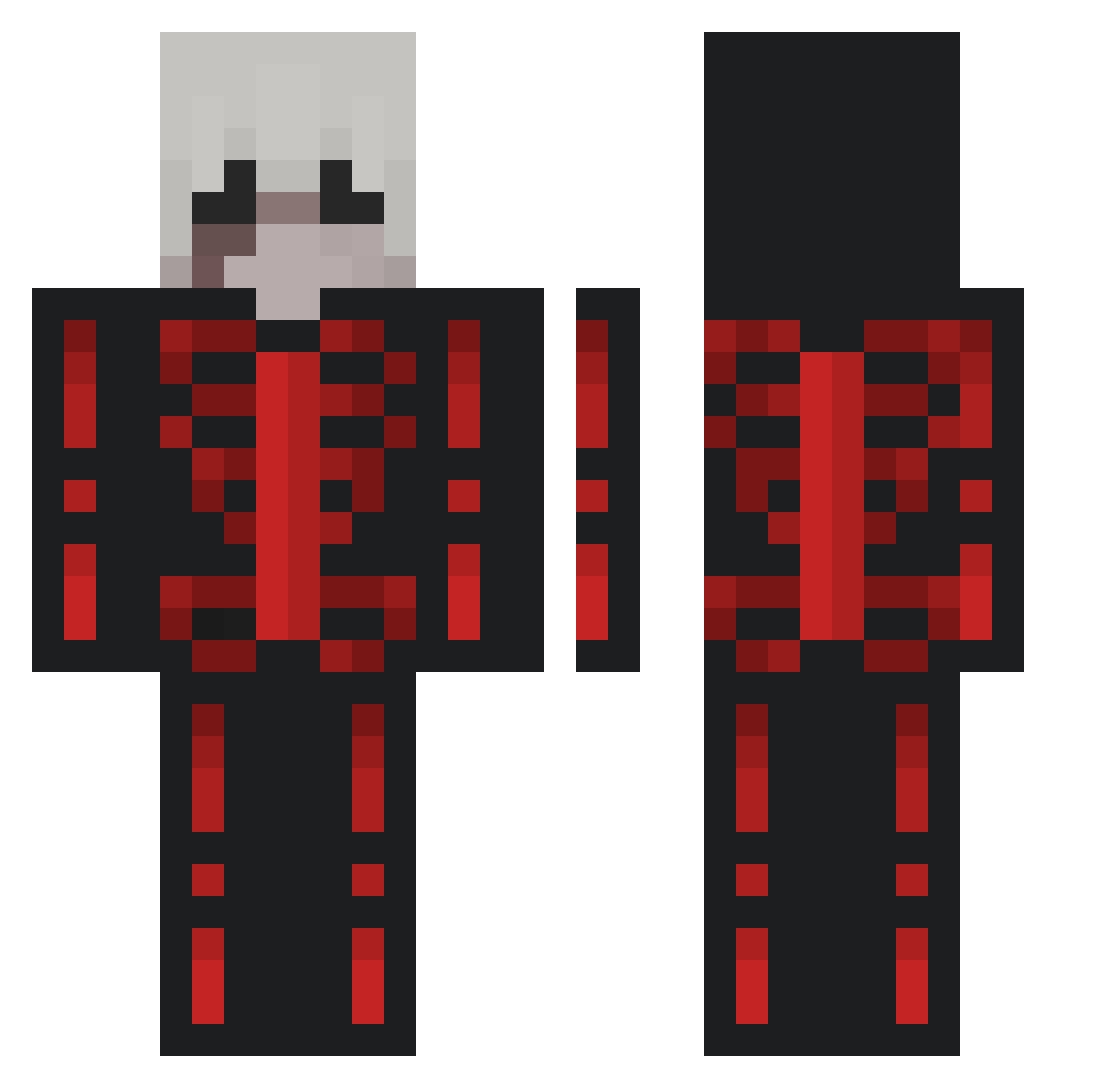 SlushyDeals Minecraft skin, front and back view