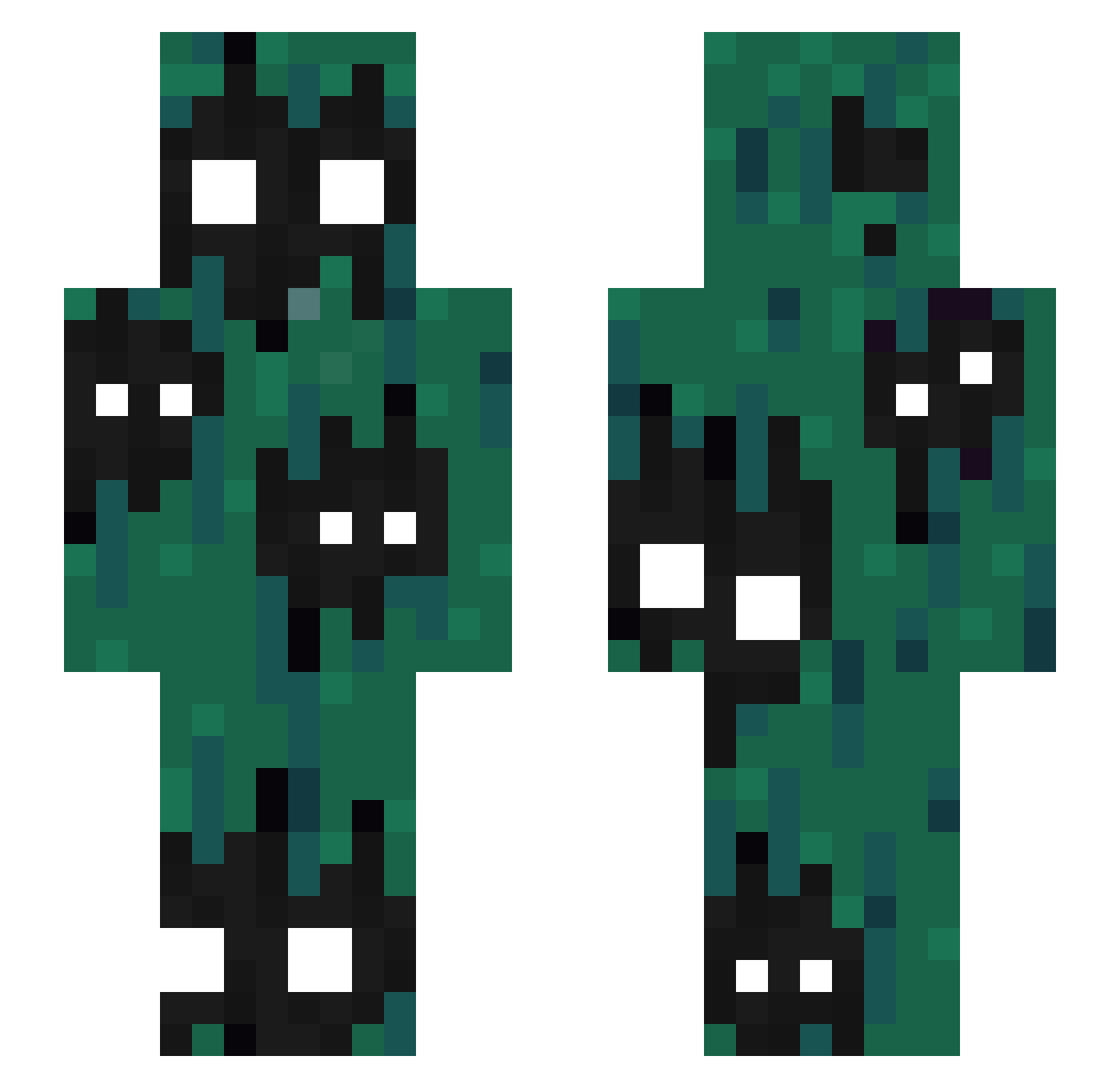 Indaqoo Minecraft skin, front and back view